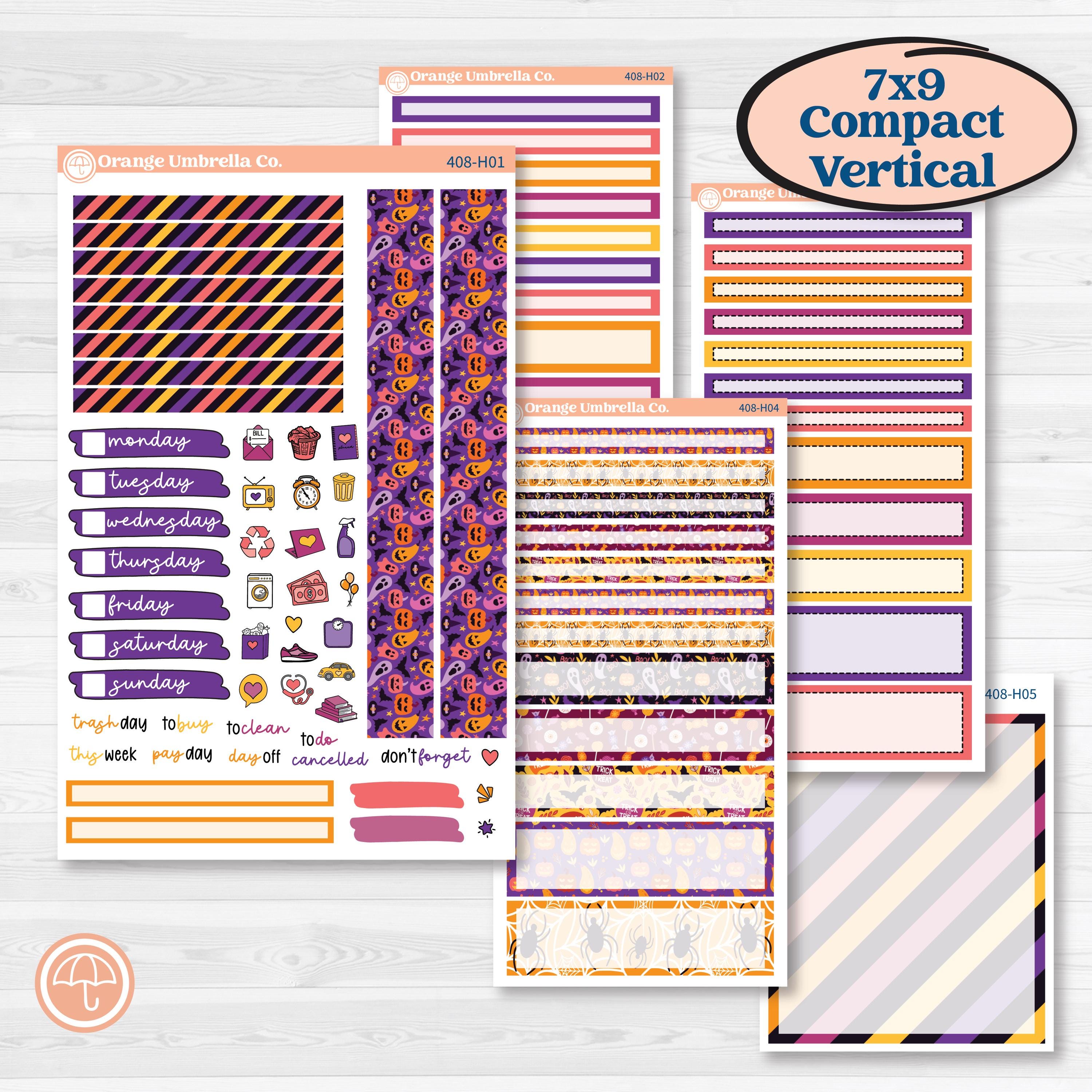 Spooky Halloween Planner Kit | Cute October Stickers | Orange Umbrella Co.
