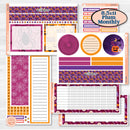 Purple Halloween Kit | 8.5x11 Plum Monthly & Dashboard Planner Kit Stickers | Gone Batty | KIT-408-U