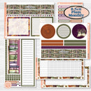 Autumn Reading Kit | 8.5x11 Plum Monthly & Dashboard Planner Kit Stickers | Reading Season | KIT-409-U
