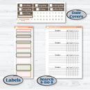 Autumn Floral Kit | Plum Vertical Priorities 7x9 Planner Kit Stickers | Pumpkin Petals | KIT-410-J