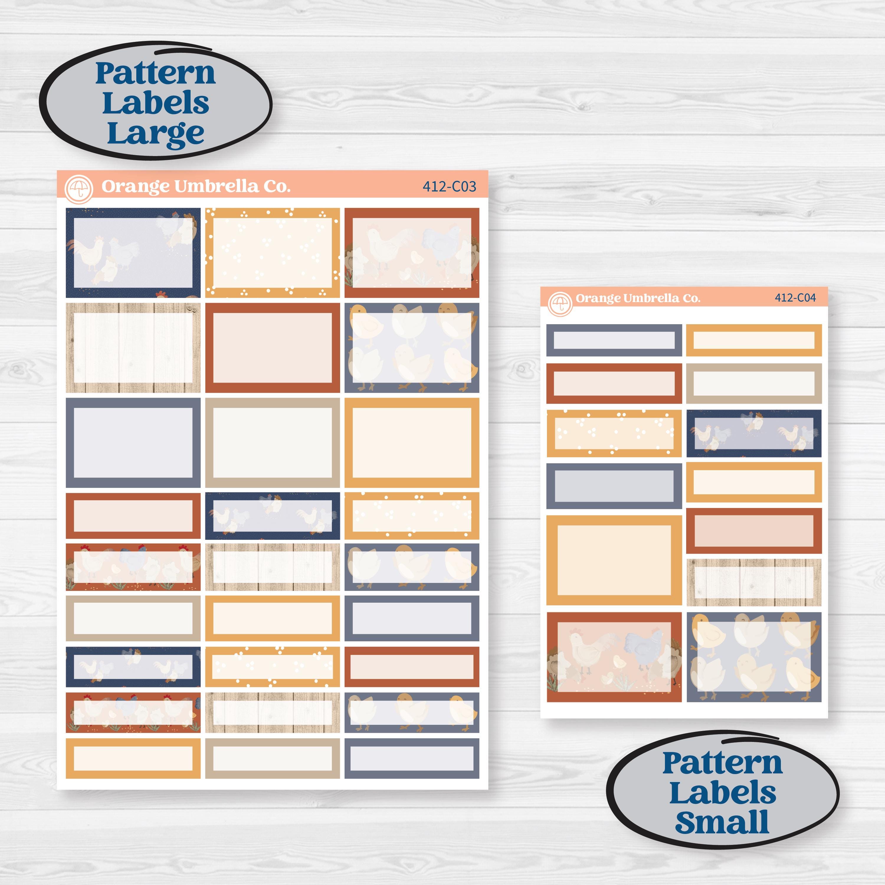Chicken Planner Kit | Weekly Add-On Labels Planner Kit Stickers | What the Flock | KIT-412-C