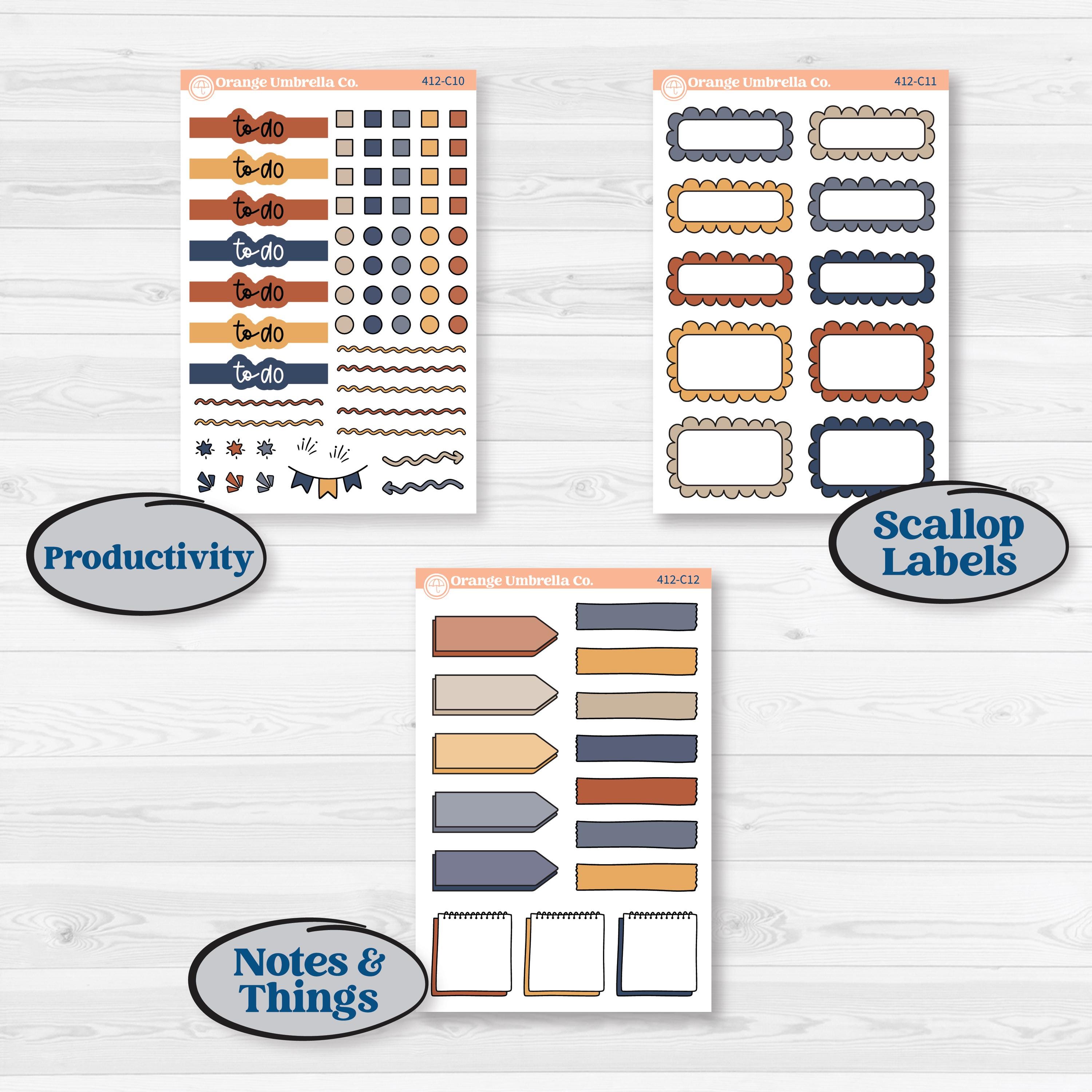 Chicken Planner Kit | Weekly Add-On Labels Planner Kit Stickers | What the Flock | KIT-412-C