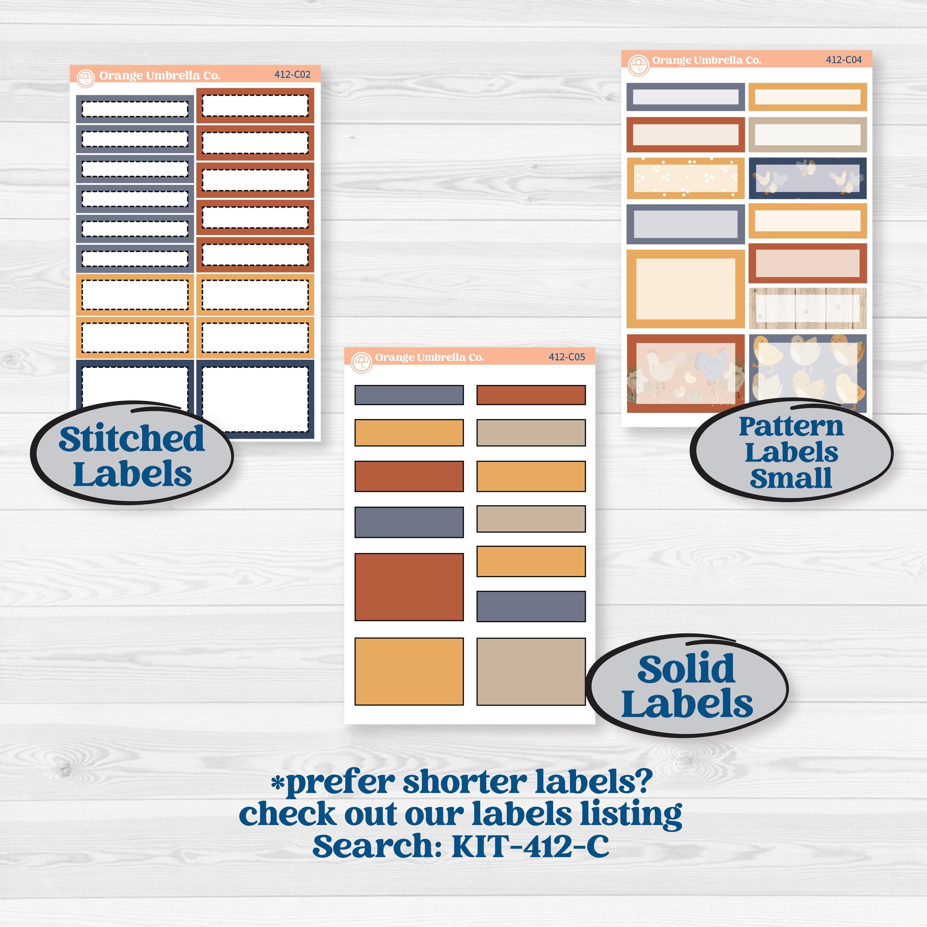 Chicken Planner Kit | 7x9 Erin Condren Daily Duo Planner Kit Stickers | What the Flock | KIT-412-M