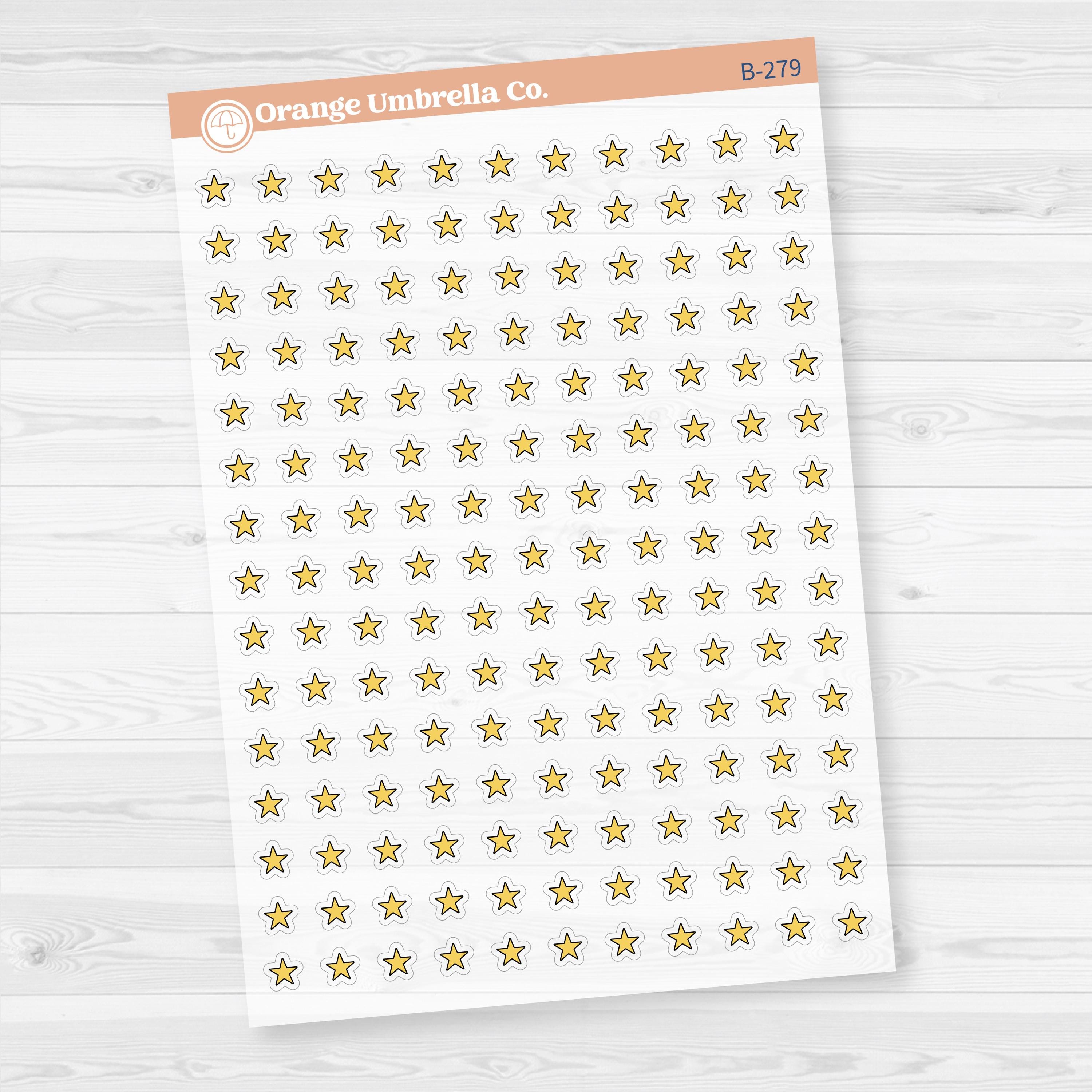 Star Rating Stickers | Reading and Hobby Trackers for Journals & Planners |Clear Matte | B-279-283-CM