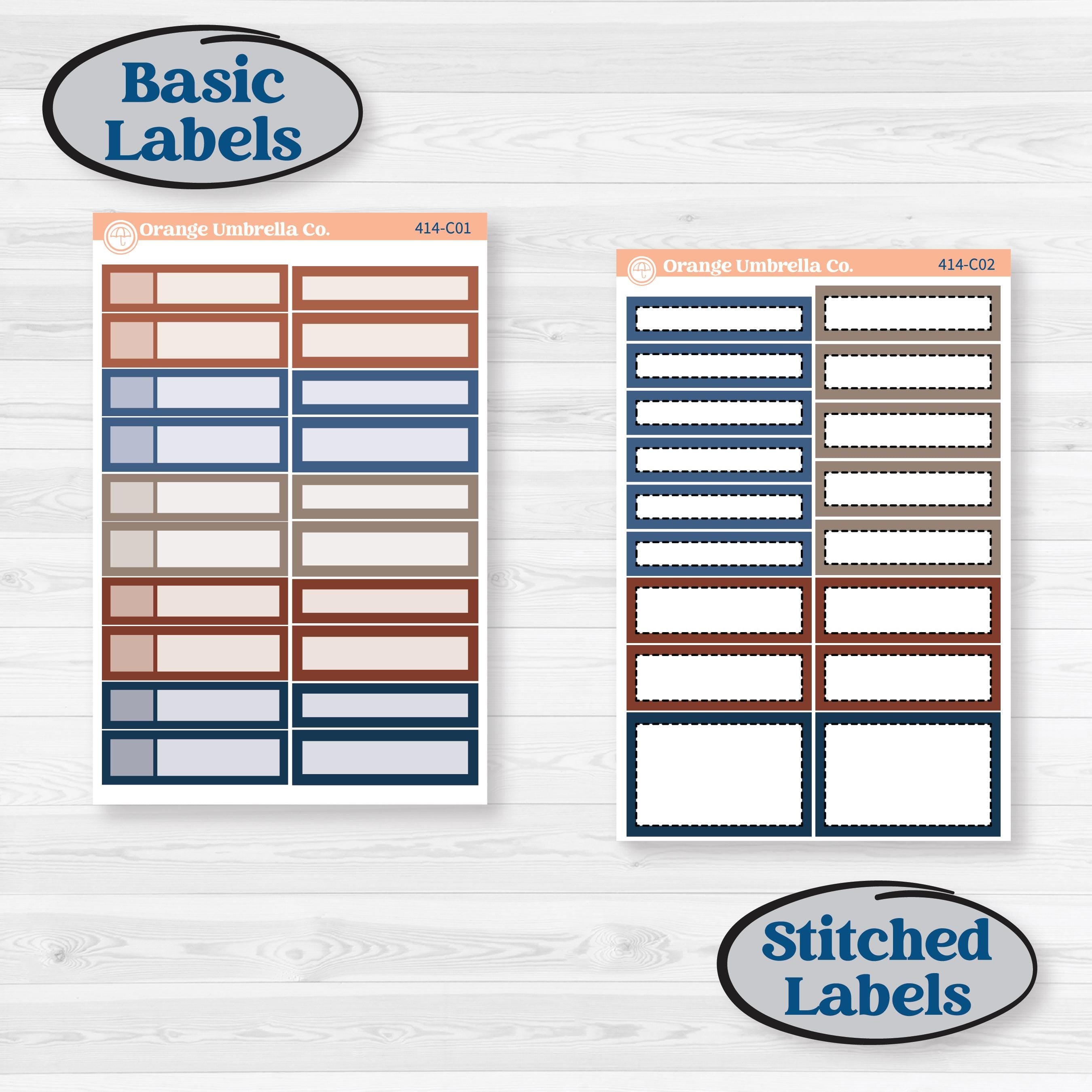 Patterned Boho Sticker Kit | Weekly Add-On Labels Planner Kit Stickers | Katie | KIT-414-C