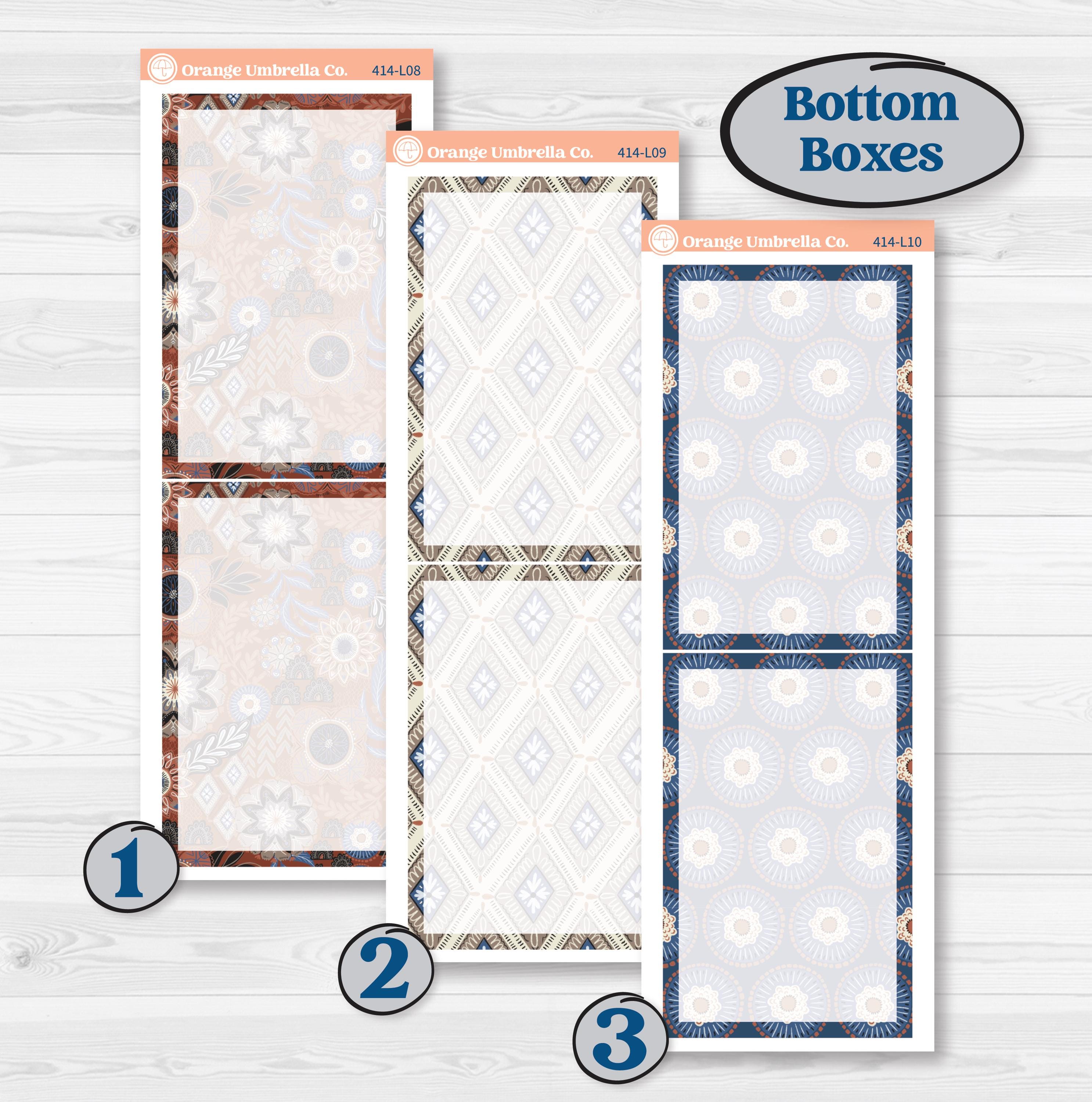 Patterned Boho Sticker Kit | A5 Daily Duo Planner Kit Stickers | Katie | KIT-414-L