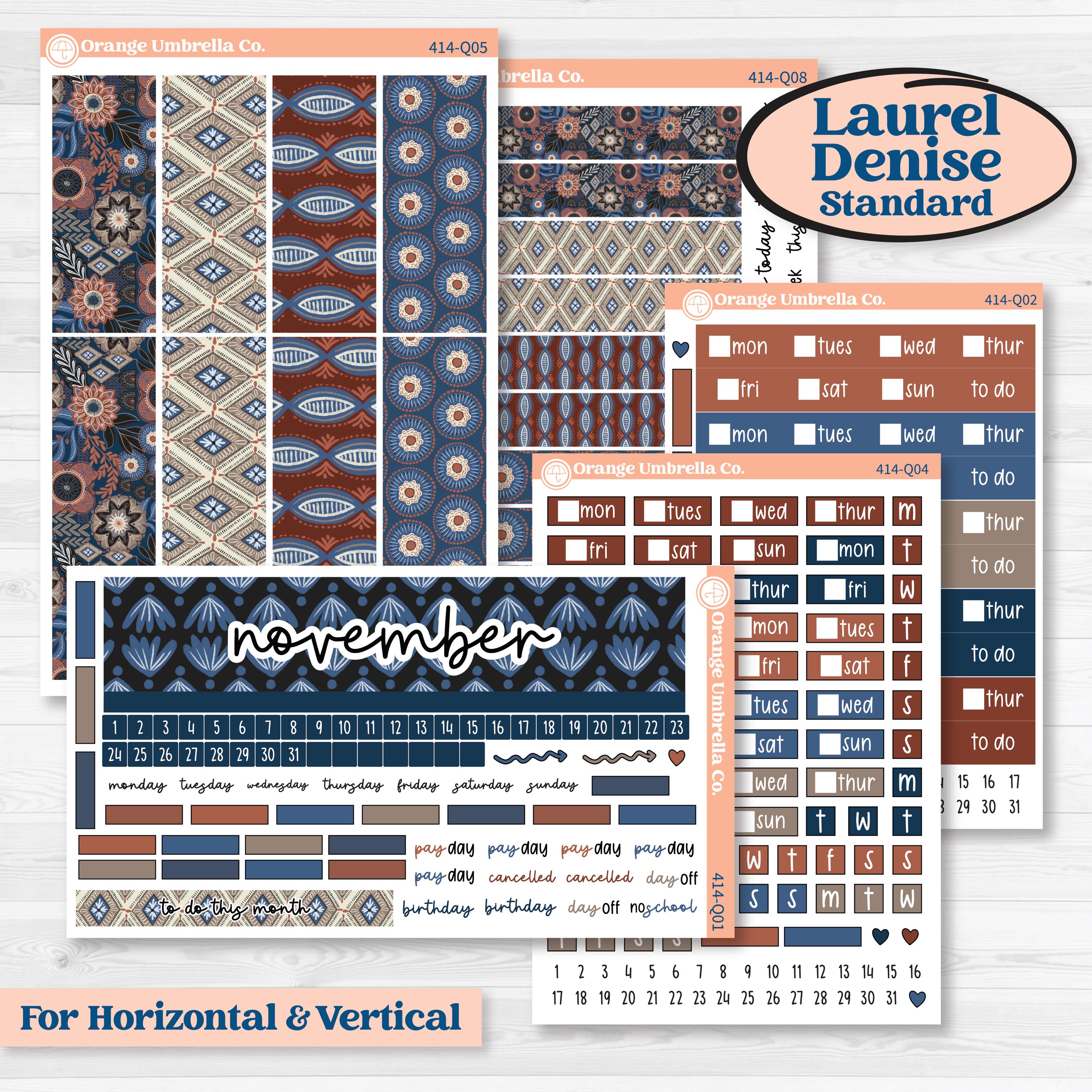 Patterned Boho Sticker Kit | Laurel Denise Large Nancy & Anne Planner