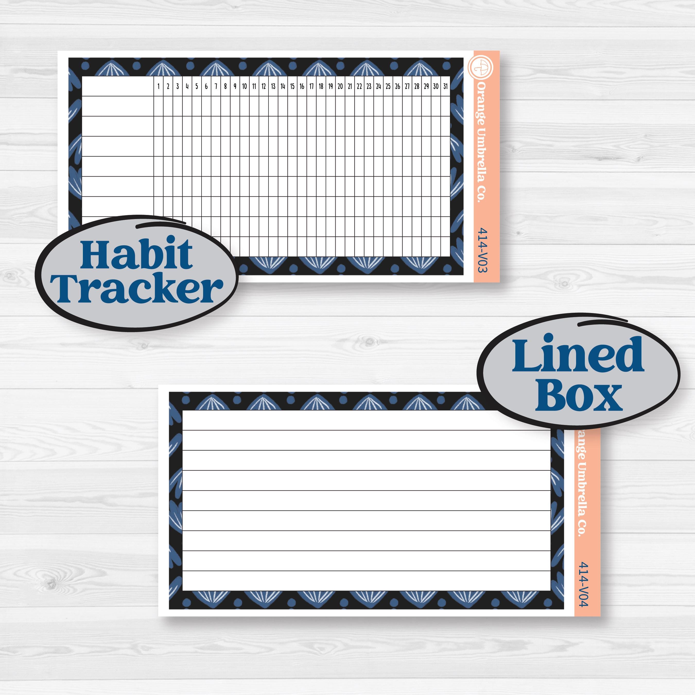 Patterned Boho Sticker Kit | A5 Erin Condren Monthly & Dashboard Sticker Kit | 2024-2025 Planners | Katie | KIT-414-V