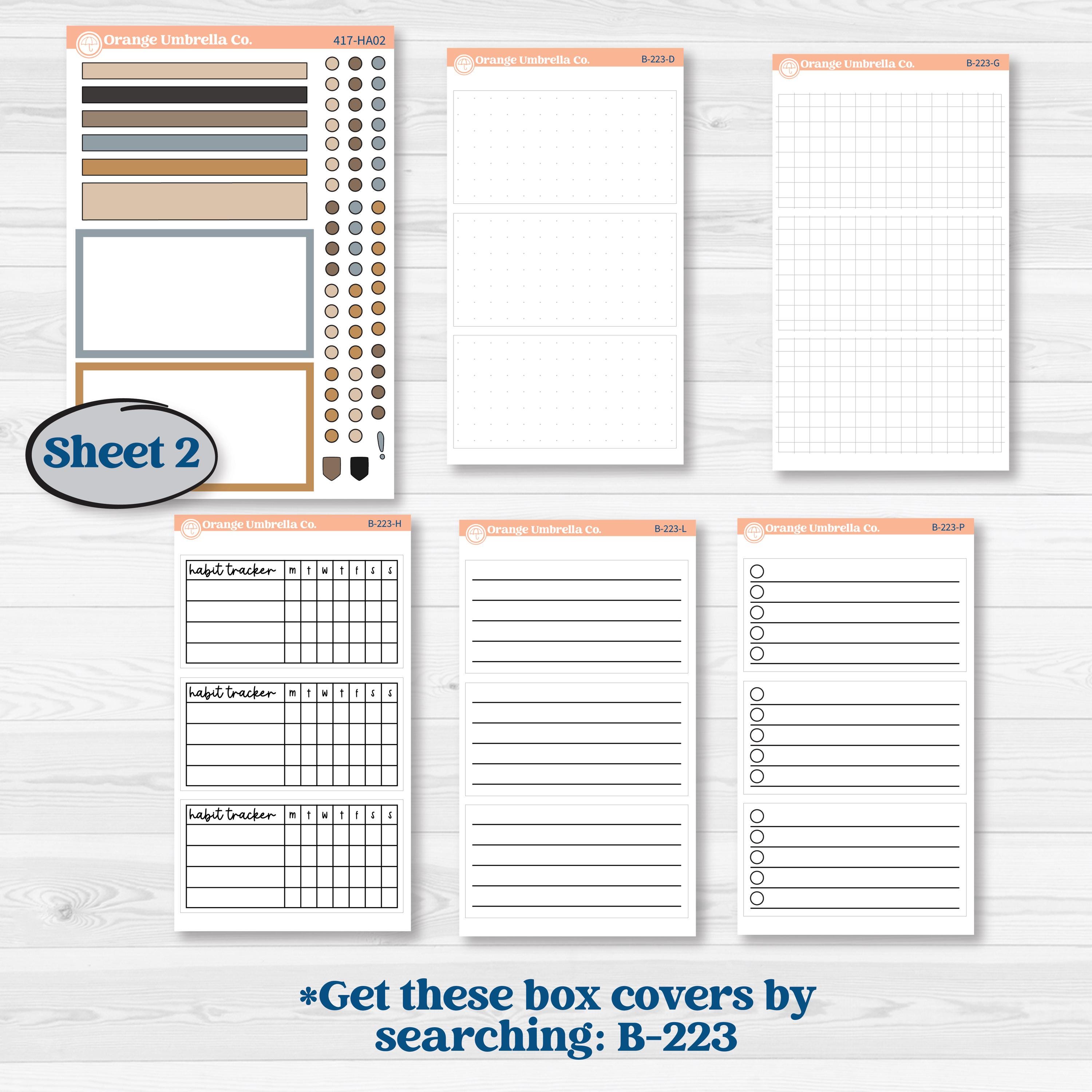 Woodland Winter Animals Kit | Erin Condren Weekly Dashboard Planner Kit Stickers | Chill Out | KIT-417-HA