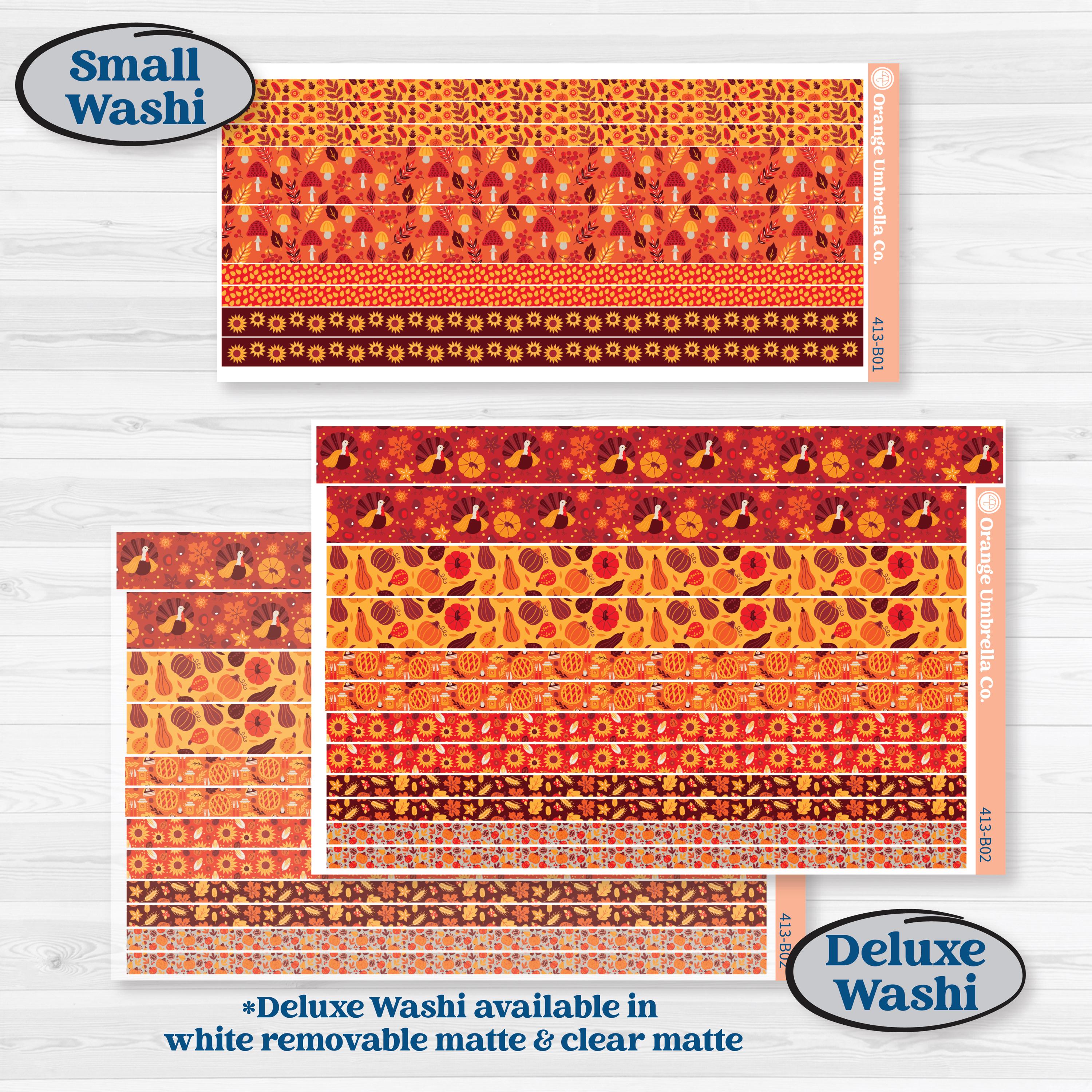 Thanksgiving Autumn Kit | Weekly Add-On Planner Kit Stickers | Gobble | KIT-413-B