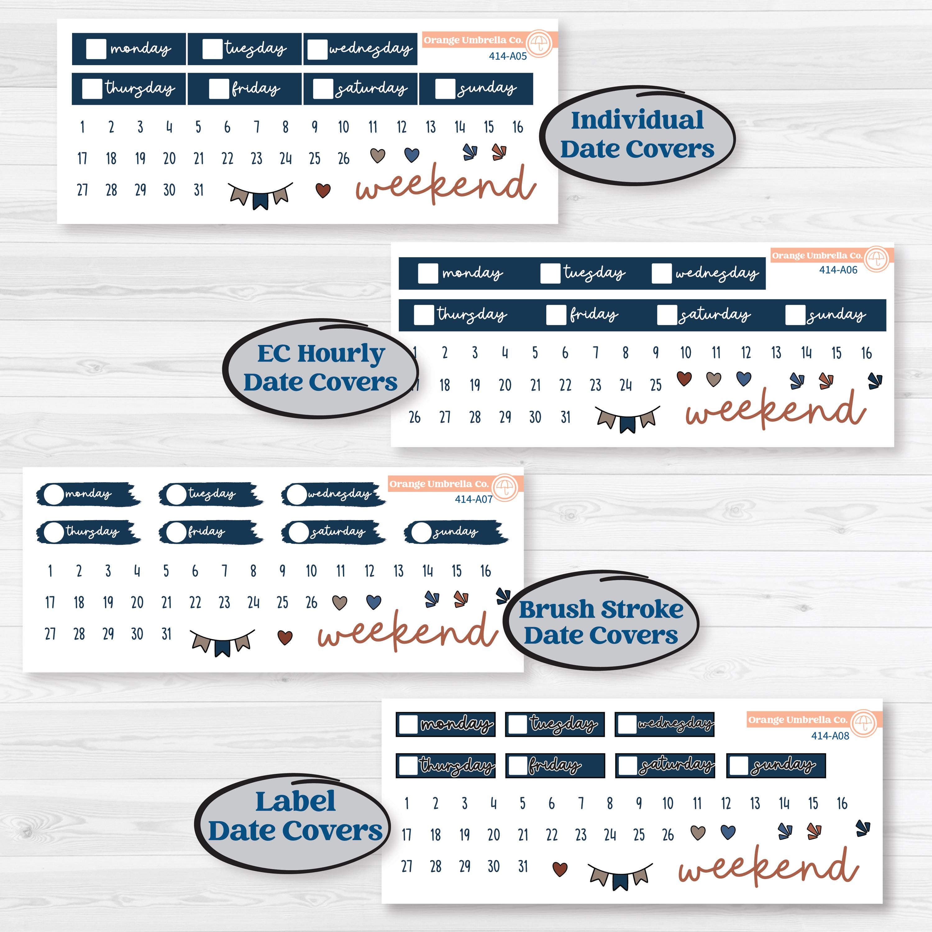Patterned Boho Sticker Kit | Weekly Sticker Kit for Vertical Planners like Erin Condren | Katie | KIT-414-A