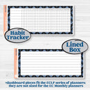 Patterned Boho Sticker Kit | 7x9 Erin Condren Life Planner Monthly & Dashboard Sticker Kit | 2024-2025 Planners | Katie | KIT-414-W