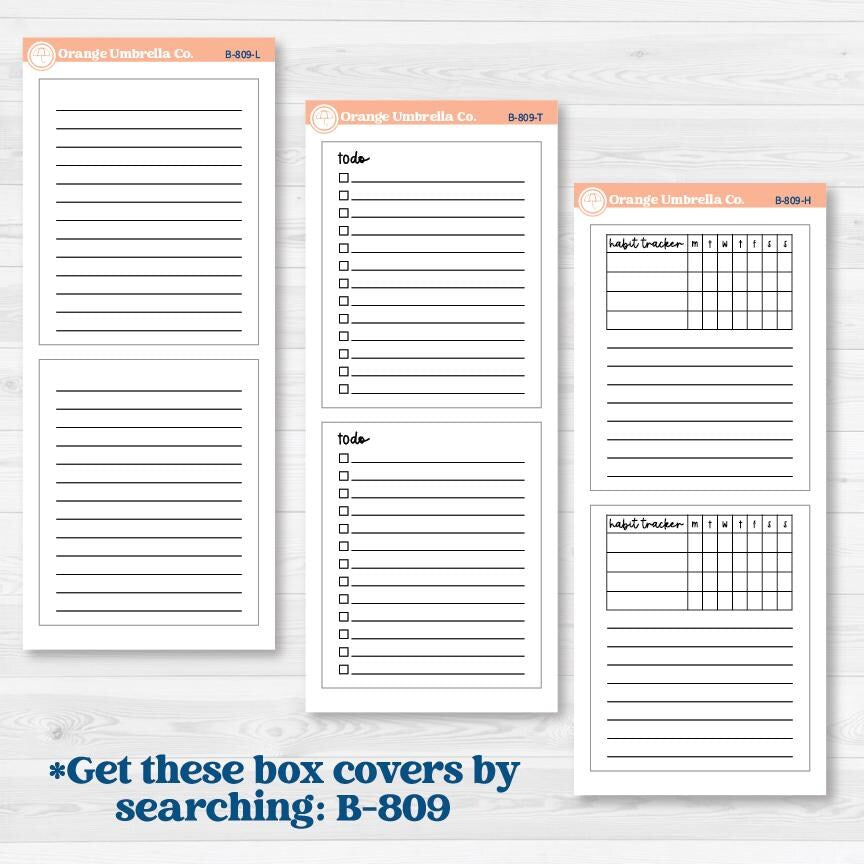 Watercolor Autumn Kit | 7x9 Compact Vertical Planner Kit Stickers | Crackle | KIT-415-H
