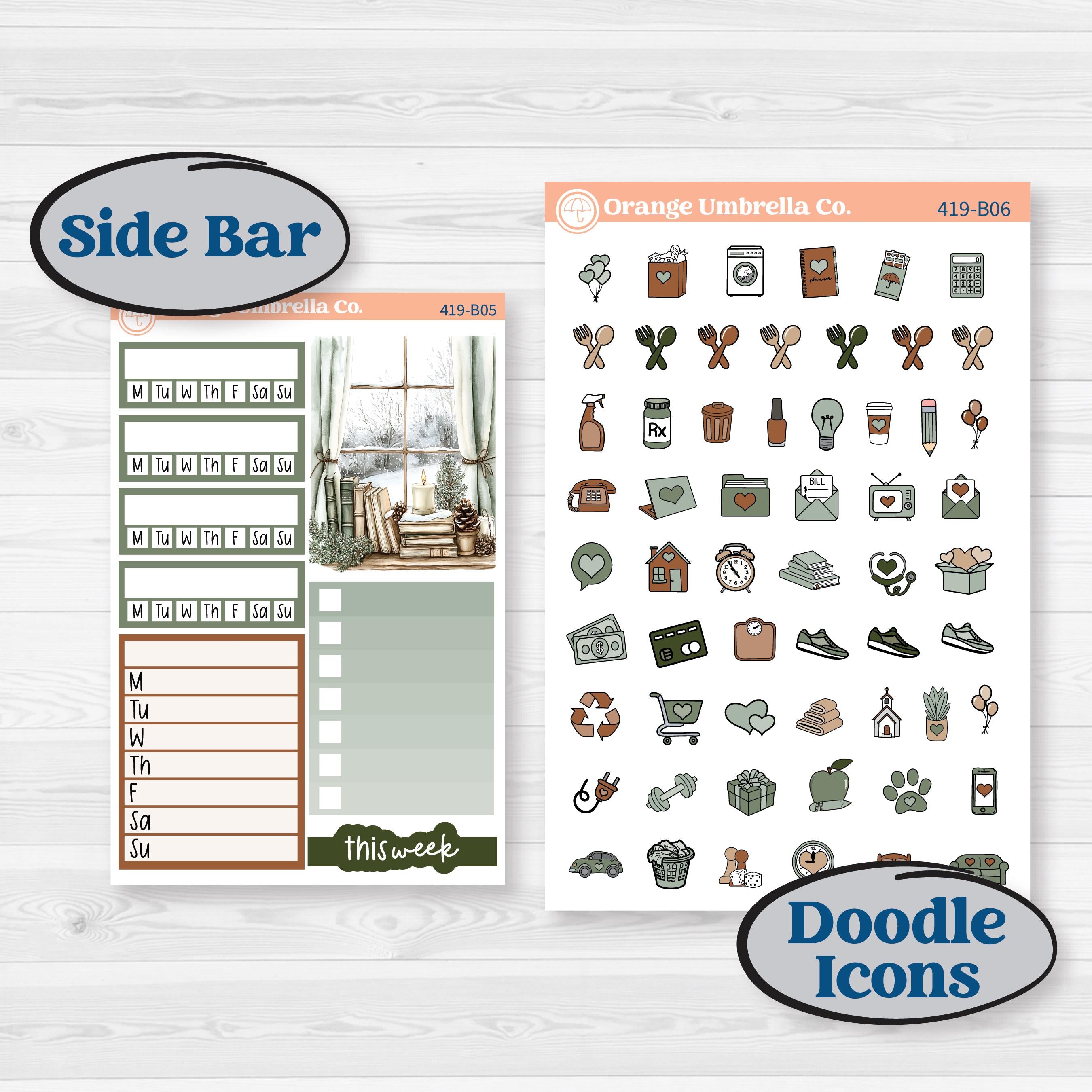 Classic Christmas Reading Kit | Weekly Add-On Planner Kit Stickers | All Aglow | KIT-419-B