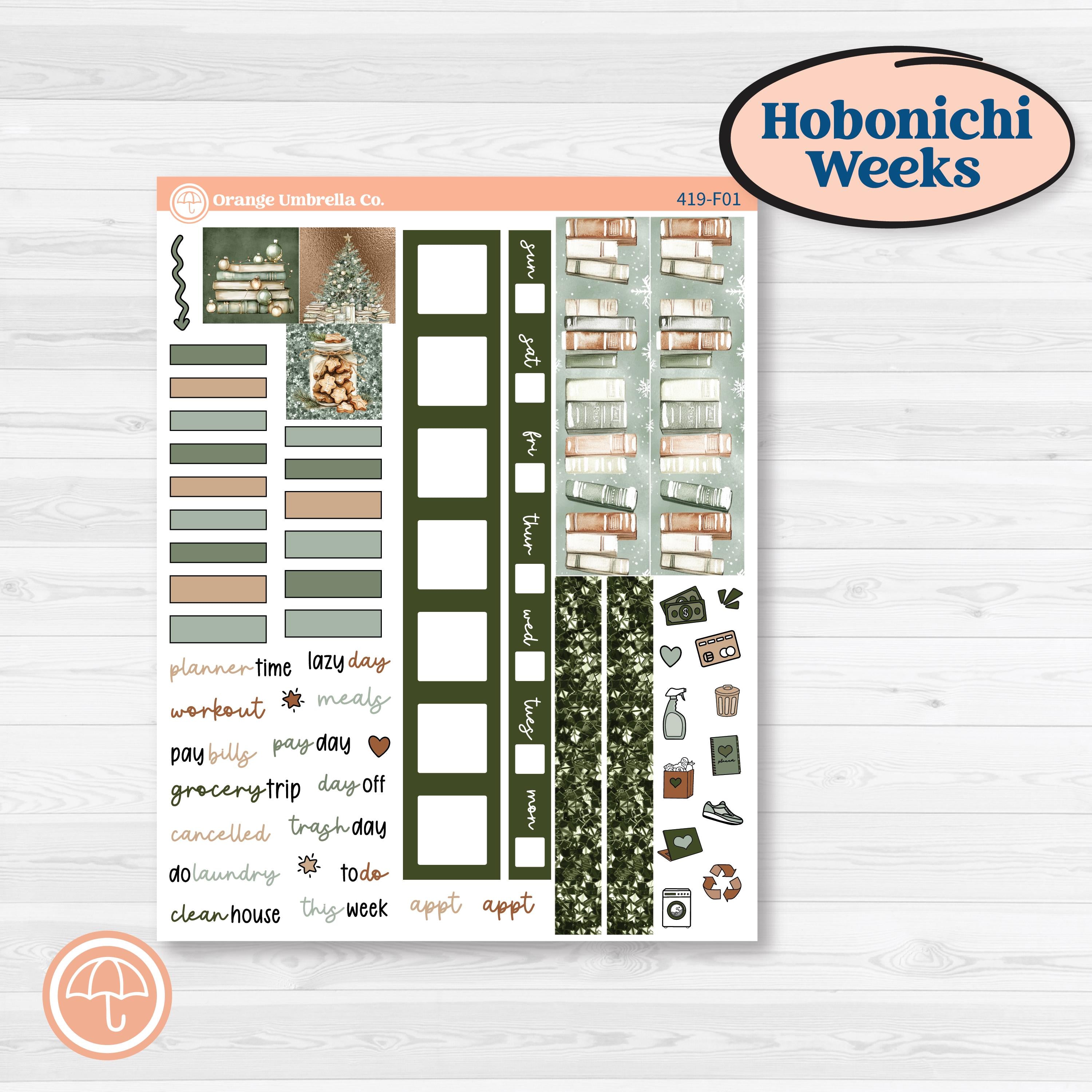 Classic Christmas Reading Kit | Hobonichi Weeks Weekly Planner Kit Sti