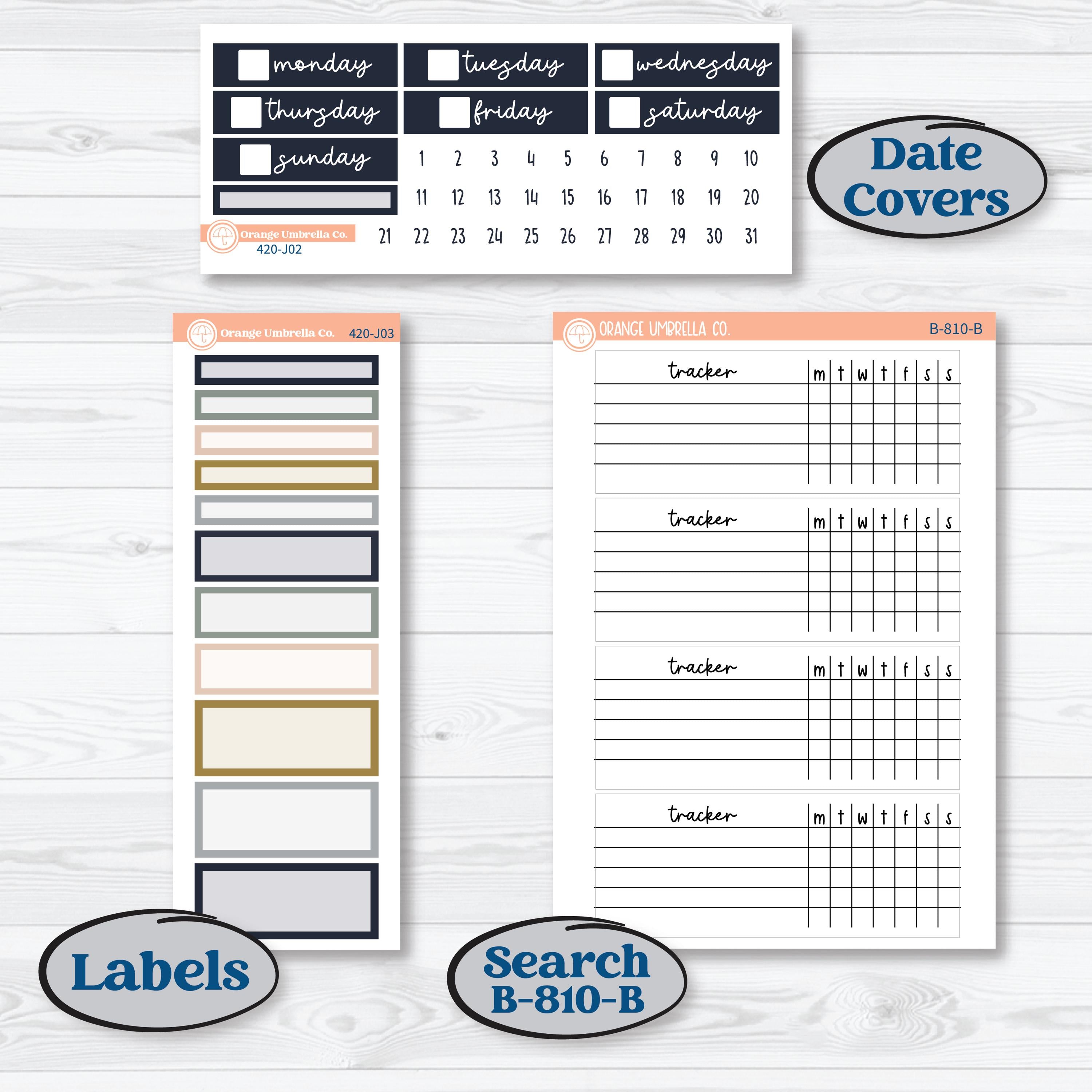 Cheerful Holiday Christmas Kit | Plum Vertical Priorities 7x9 Planner Kit Stickers | Very Merry | KIT-420-J
