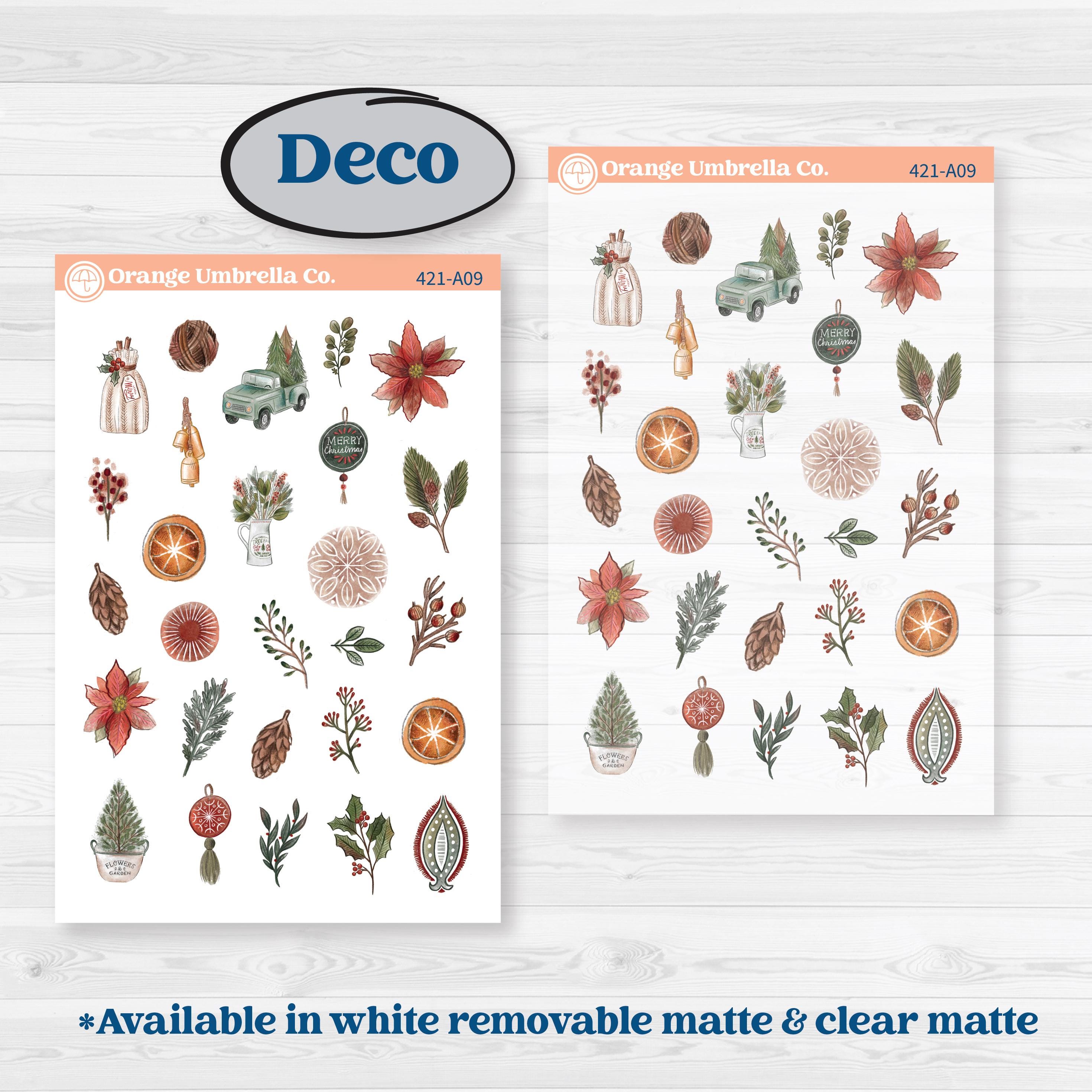 Vintage Christmas Kit | Weekly Sticker Kit for Vertical Planners like Erin Condren | Holiday Nostalgia | KIT-421-A