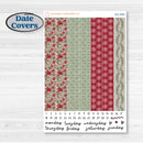 Vintage Christmas Kit | 7x9 Erin Condren Daily Duo Planner Kit Stickers | Holiday Nostalgia | KIT-421-M