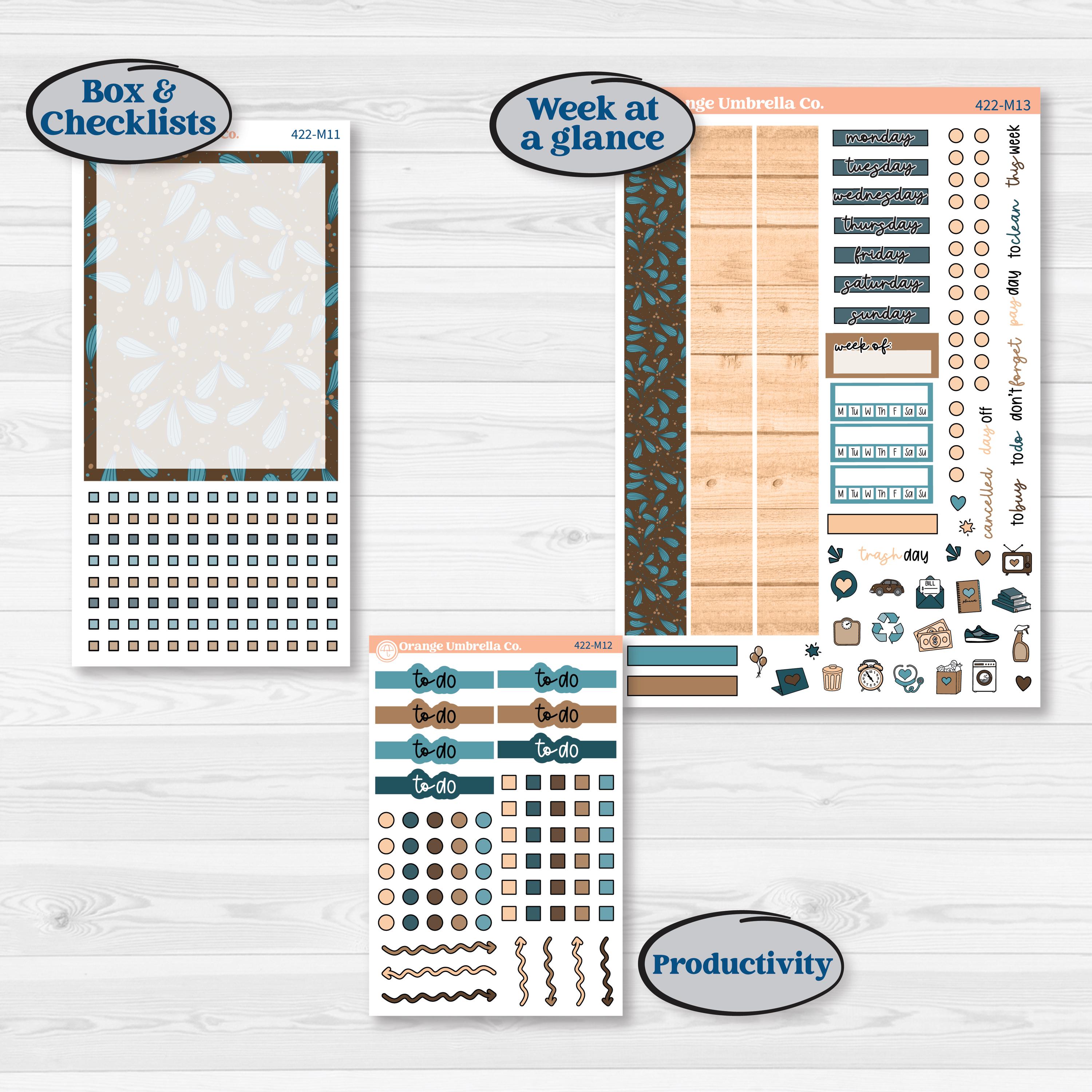 Whimsical Winter Kit | 7x9 Erin Condren Daily Duo Planner Kit Stickers | Sugarplum | KIT-422-M