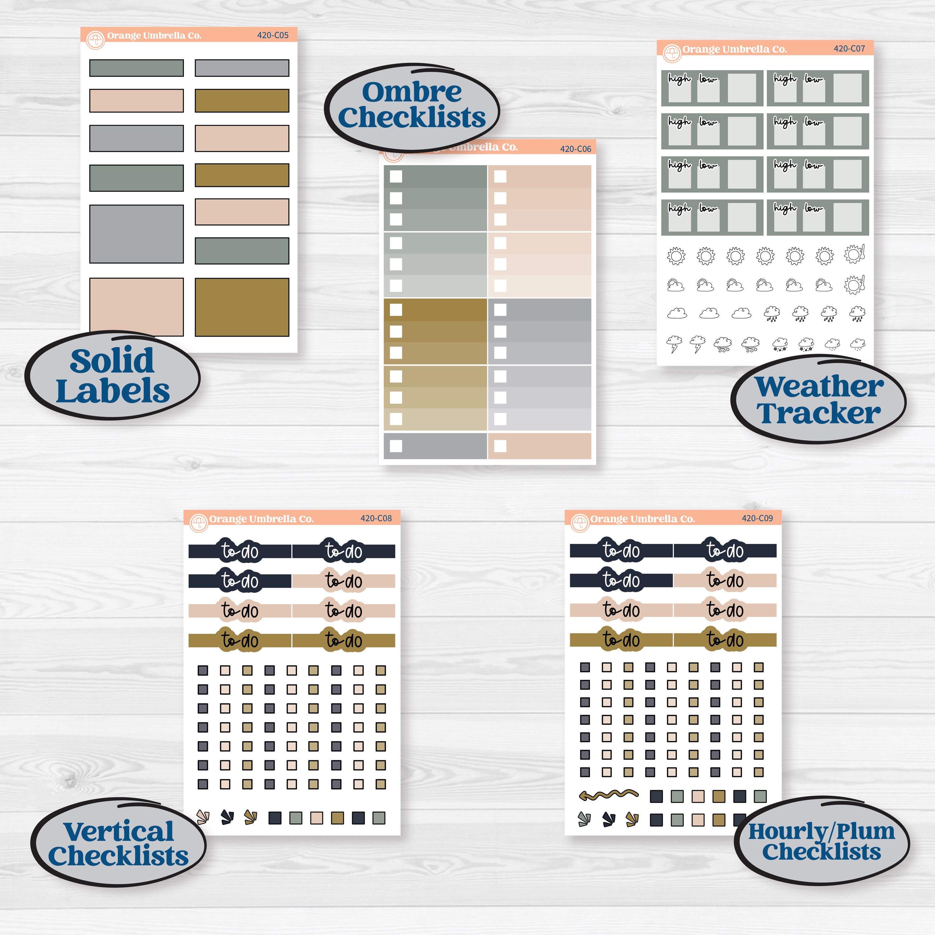 Cheerful Holiday Christmas Kit | Weekly Add-On Labels Planner Kit Stickers | Very Merry | KIT-420-C