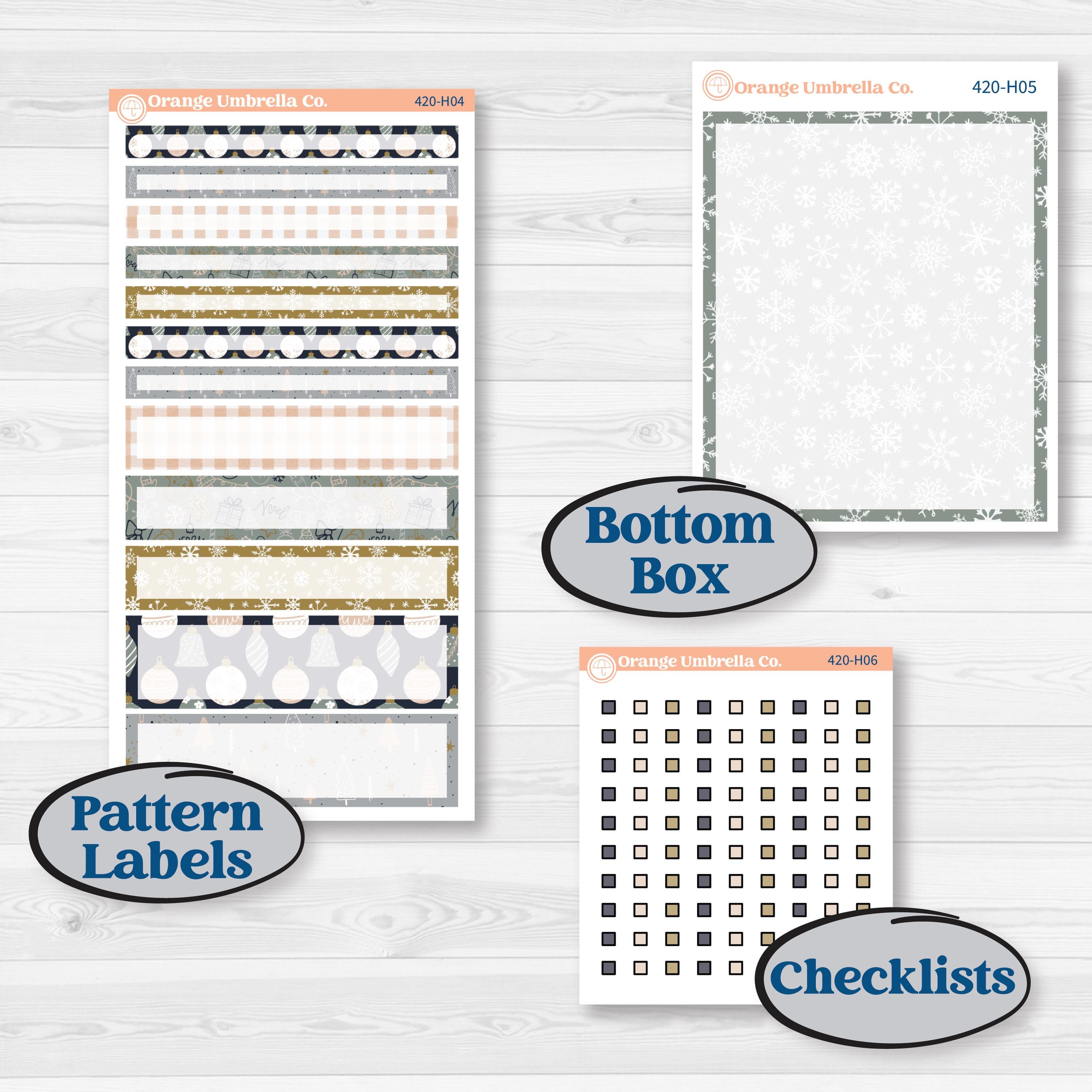 Cheerful Holiday Christmas Kit | 7x9 Compact Vertical Planner Kit Stickers | Very Merry | KIT-420-H