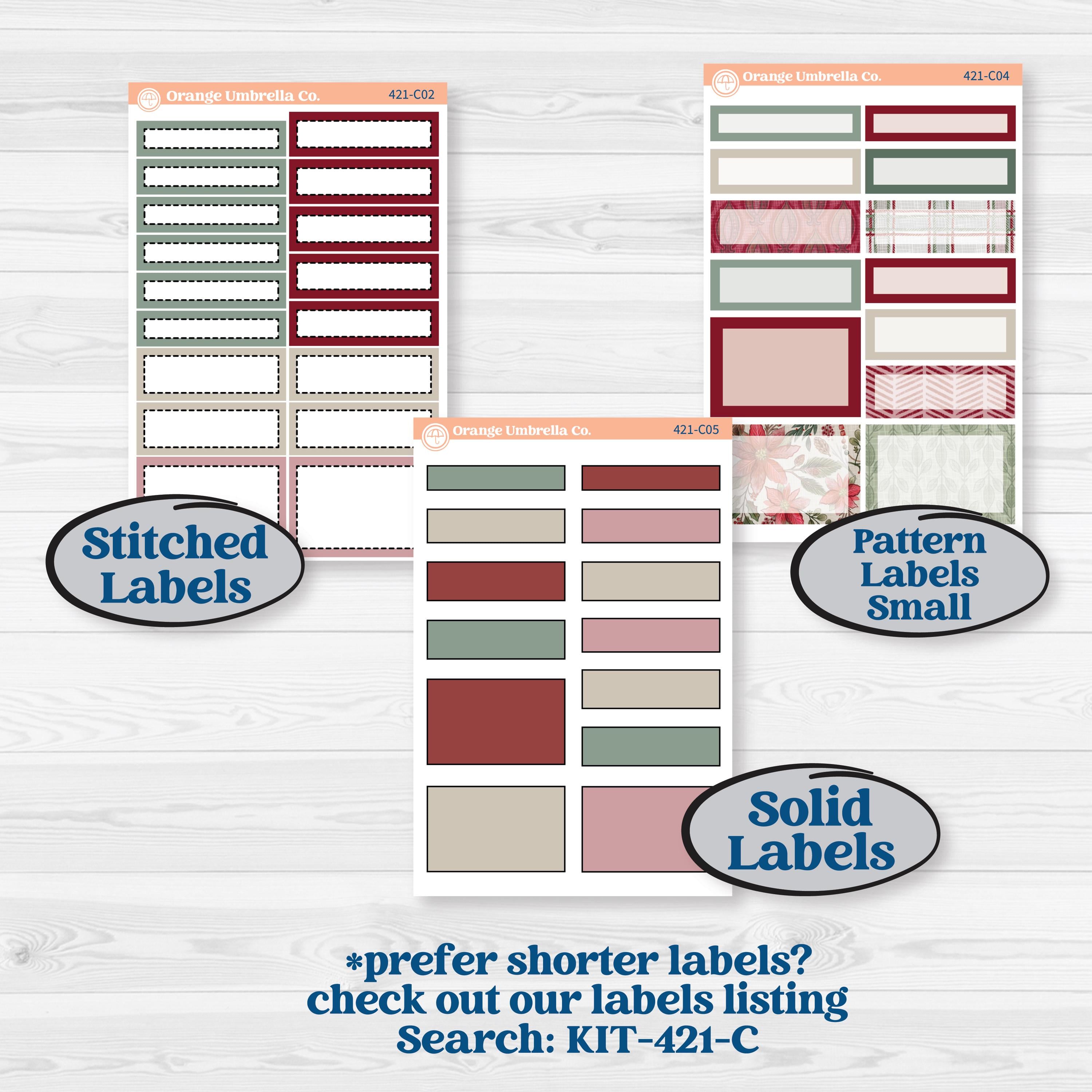 Vintage Christmas Kit | A5 Daily Duo Planner Kit Stickers | Holiday Nostalgia | KIT-421-L
