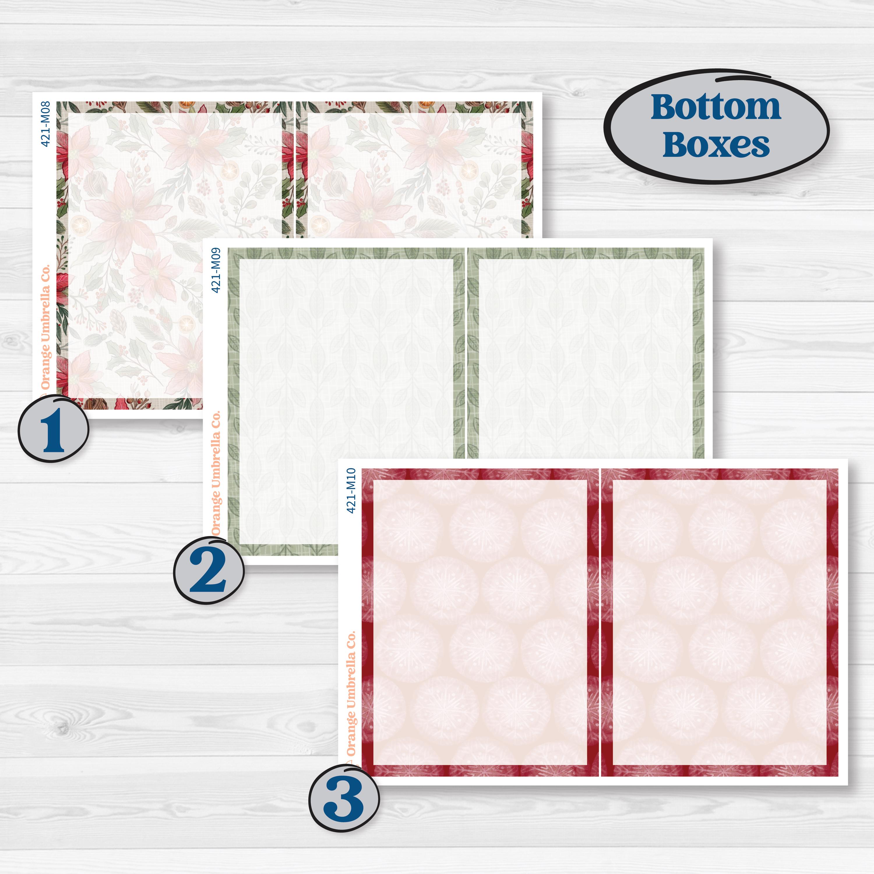 Vintage Christmas Kit | 7x9 Erin Condren Daily Duo Planner Kit Stickers | Holiday Nostalgia | KIT-421-M