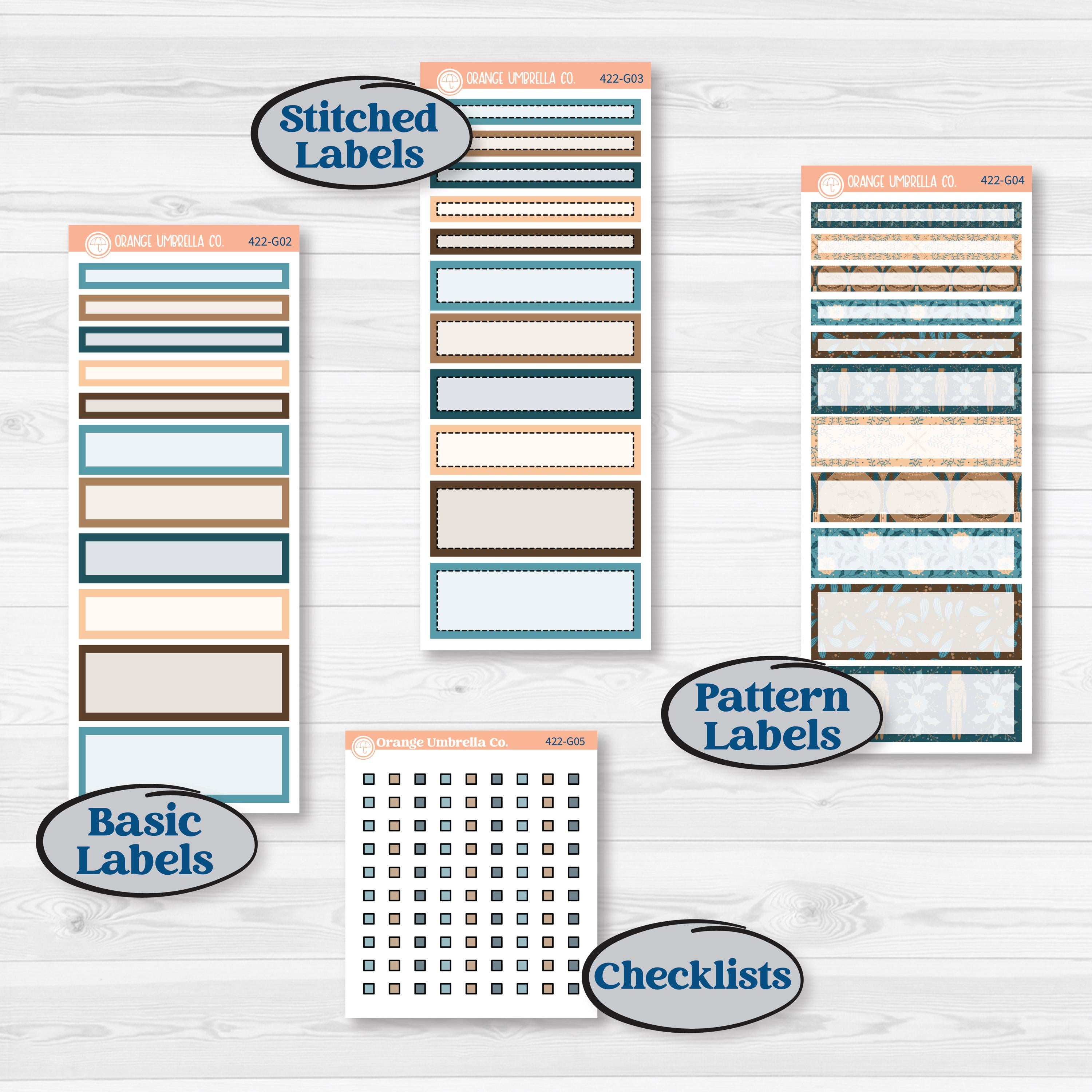 Whimsical Winter Kit | A5 Compact Vertical Planner Kit Stickers for Erin Condren | Sugarplum | KIT-422-G