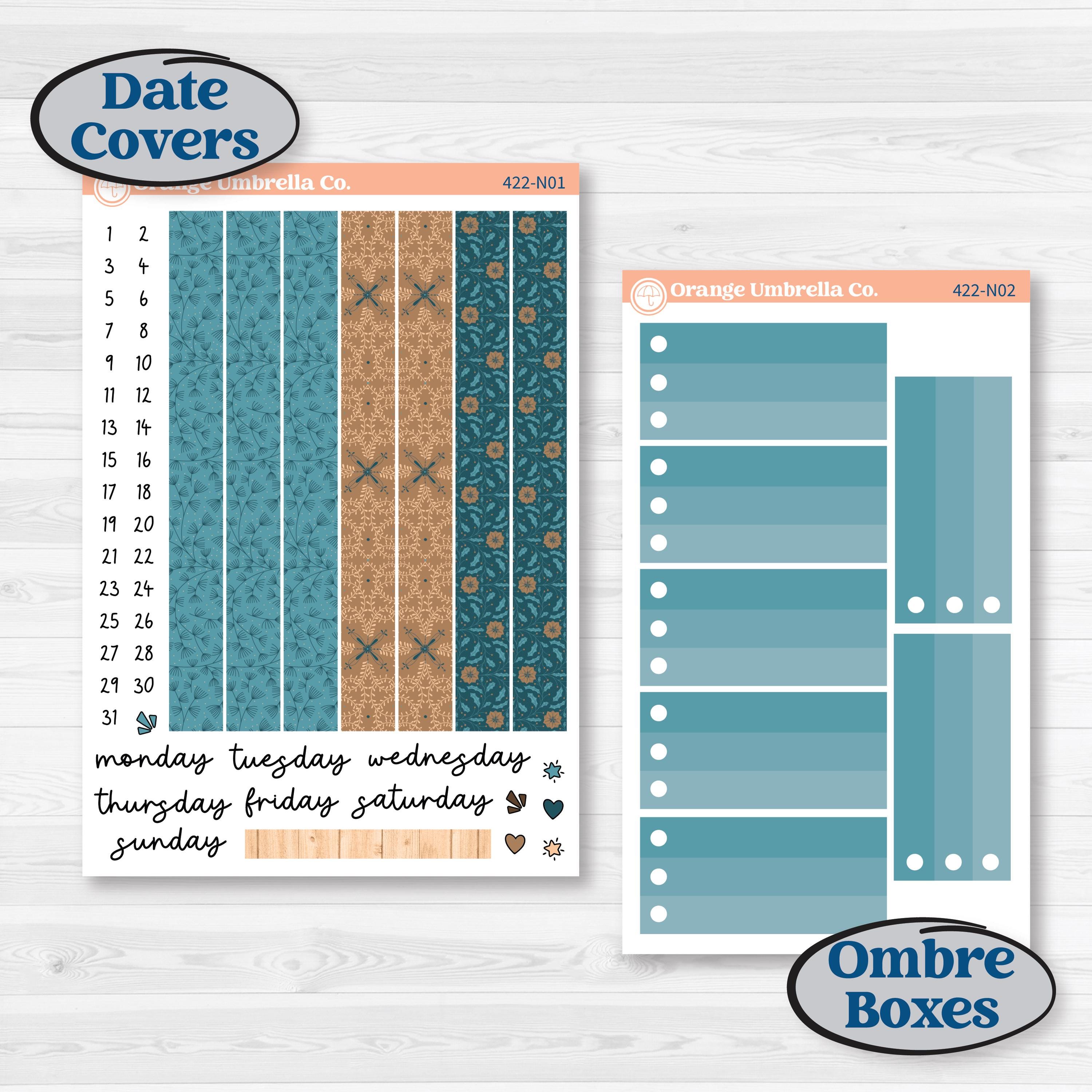 Whimsical Winter Kit | A5 Plum Daily Planner Kit Stickers | Sugarplum | KIT-422-N