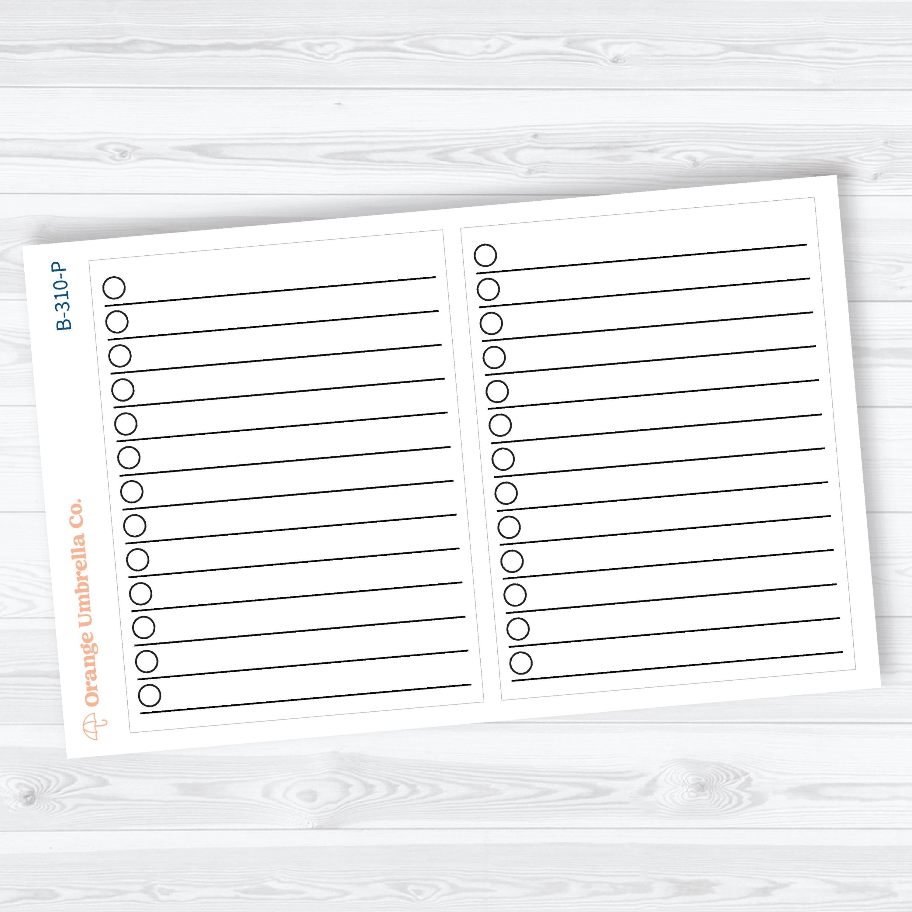 Daily Duo 7x9 Bottom Box Covers Planner Stickers | B-310