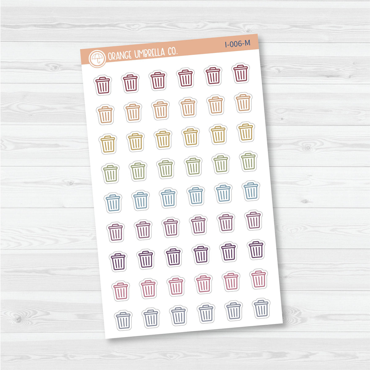 Trash Day Icon Planner Stickers | I-006