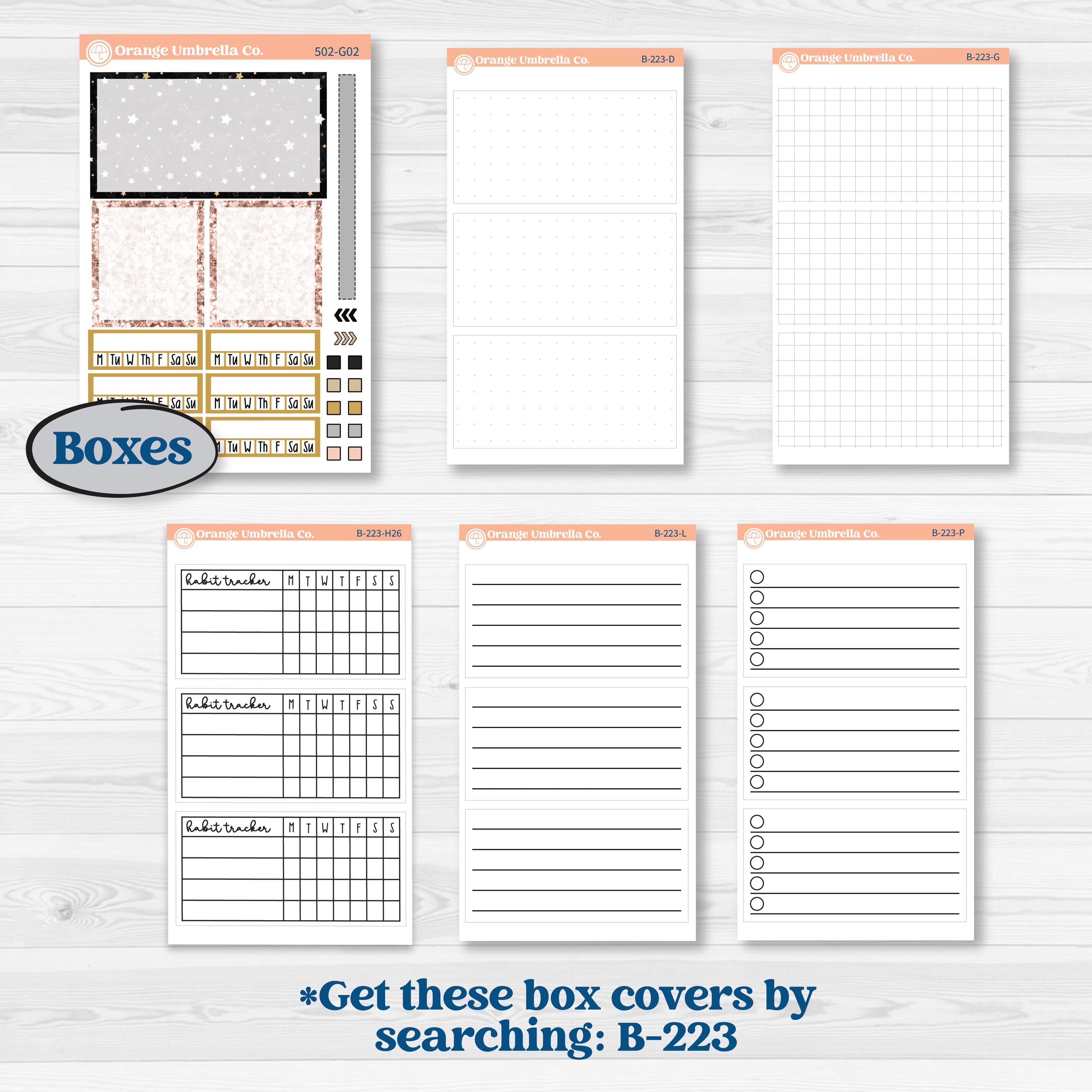 New Year’s Day Kit | Erin Condren Weekly Dashboard Planner Kit Stickers | All That Glitters | KIT-502-G