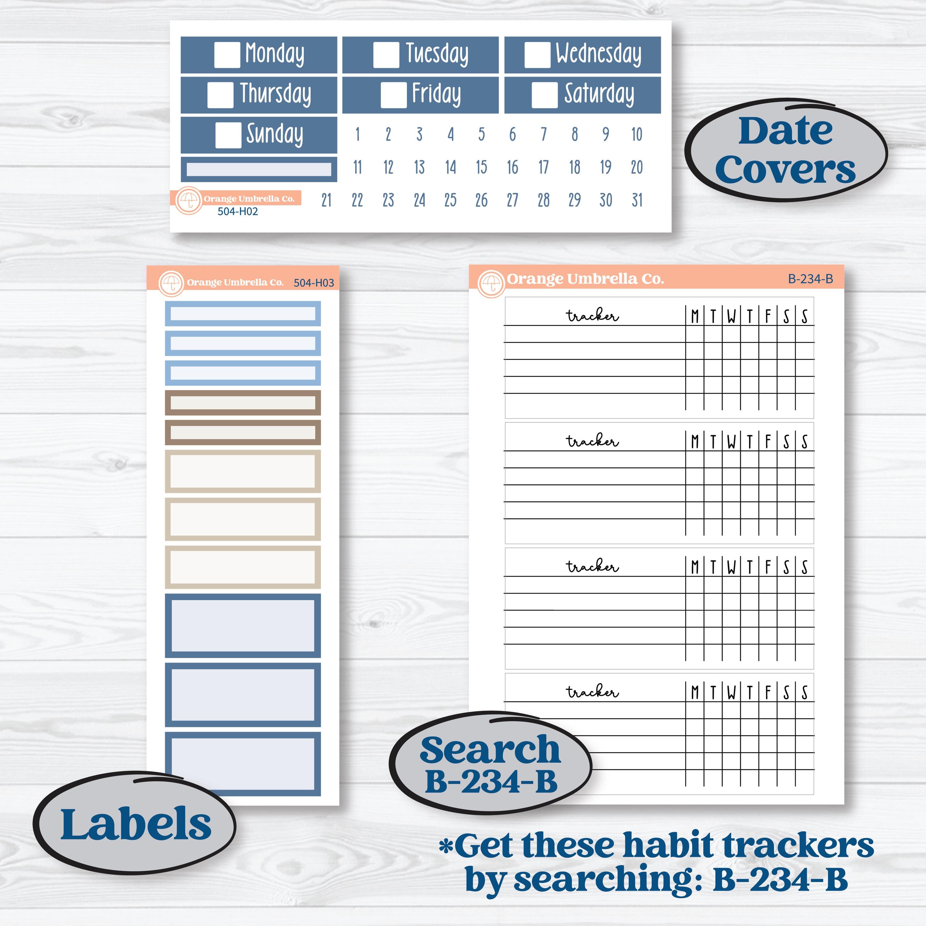 Nostalgic Frosty Winter Kit | Plum Vertical Priorities 7x9 Planner Kit Stickers | Frosted Windowpanes | KIT-504-H