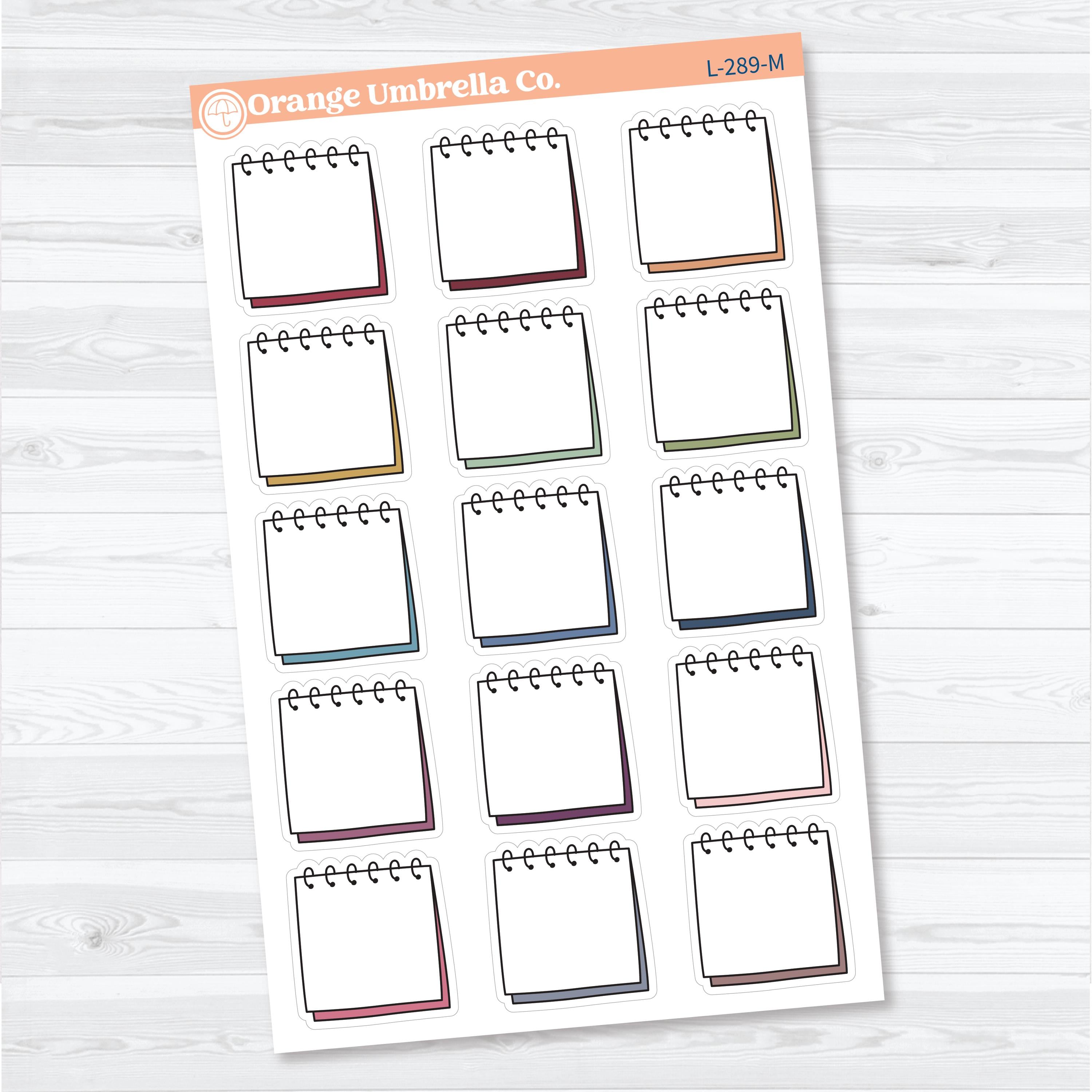 Spiral Top Notepad Labels | Planner Stickers | L-289