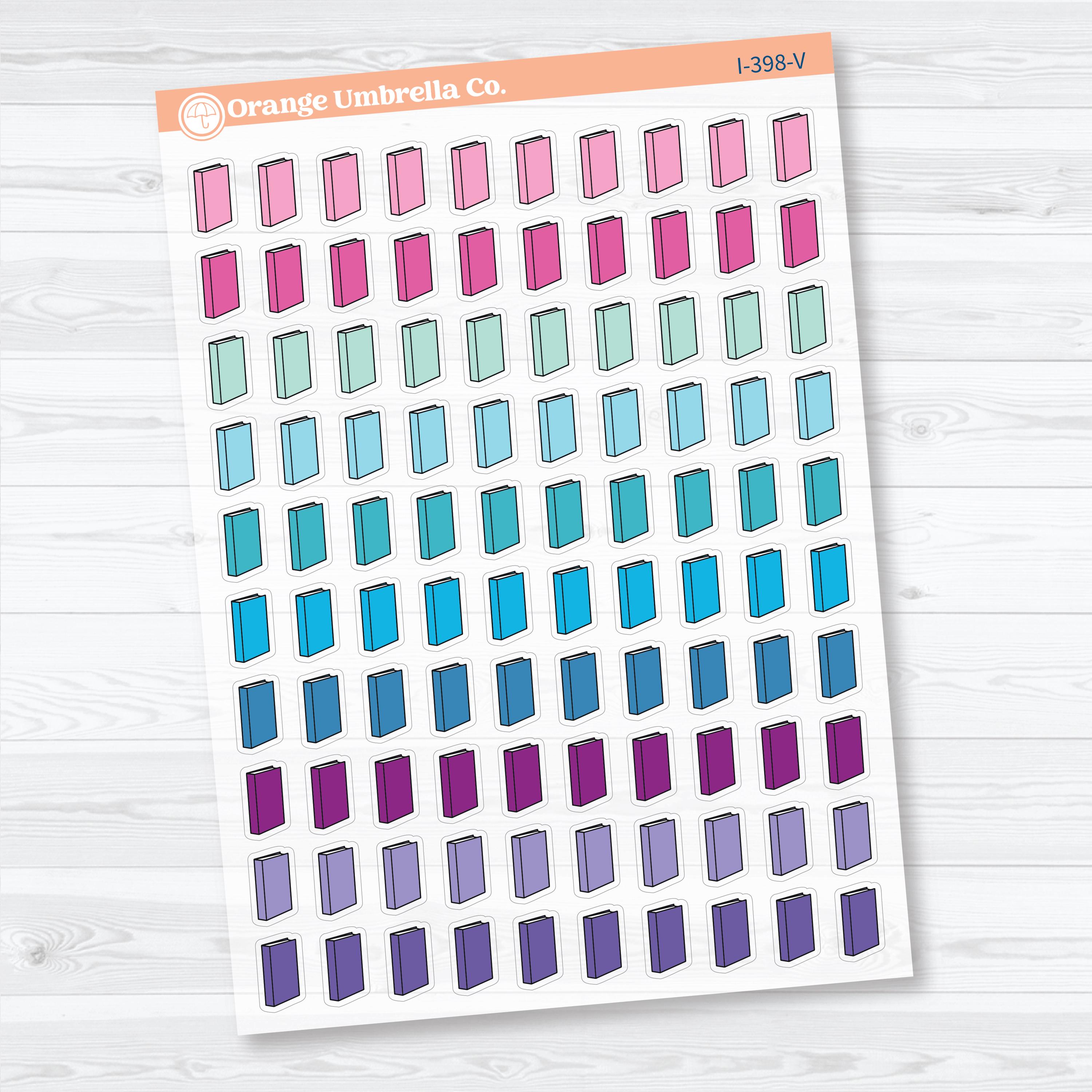 Hand Doodled Book Reading Icon Clear Matte Planner Stickers | Reading & Study Planner Stickers | I-398-CM