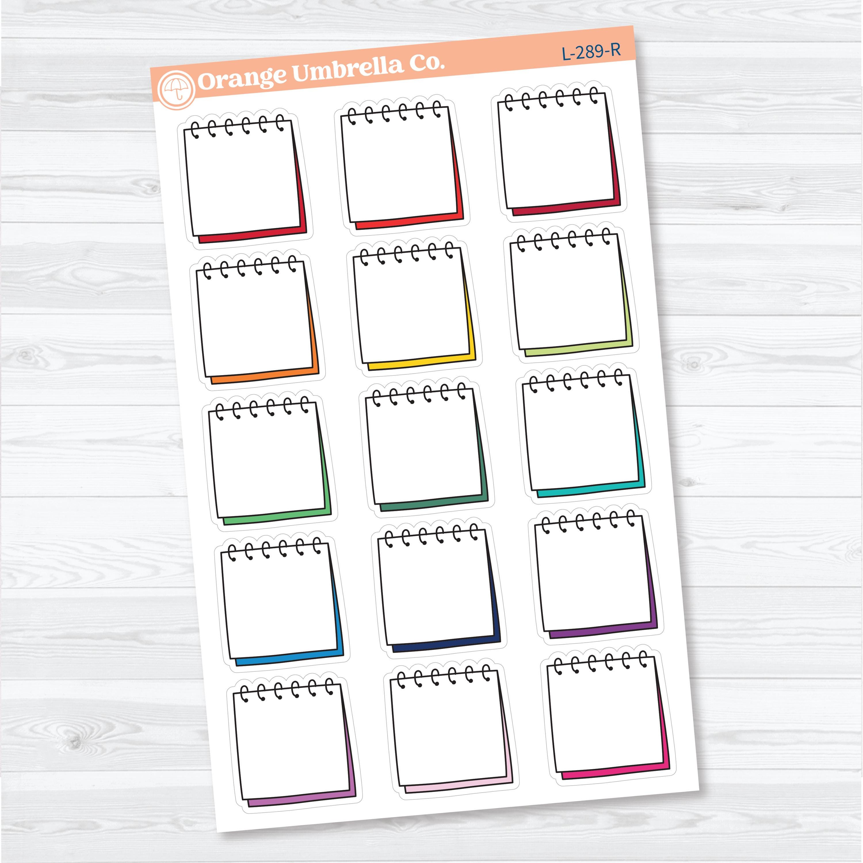 Spiral Top Notepad Labels | Planner Stickers | L-289