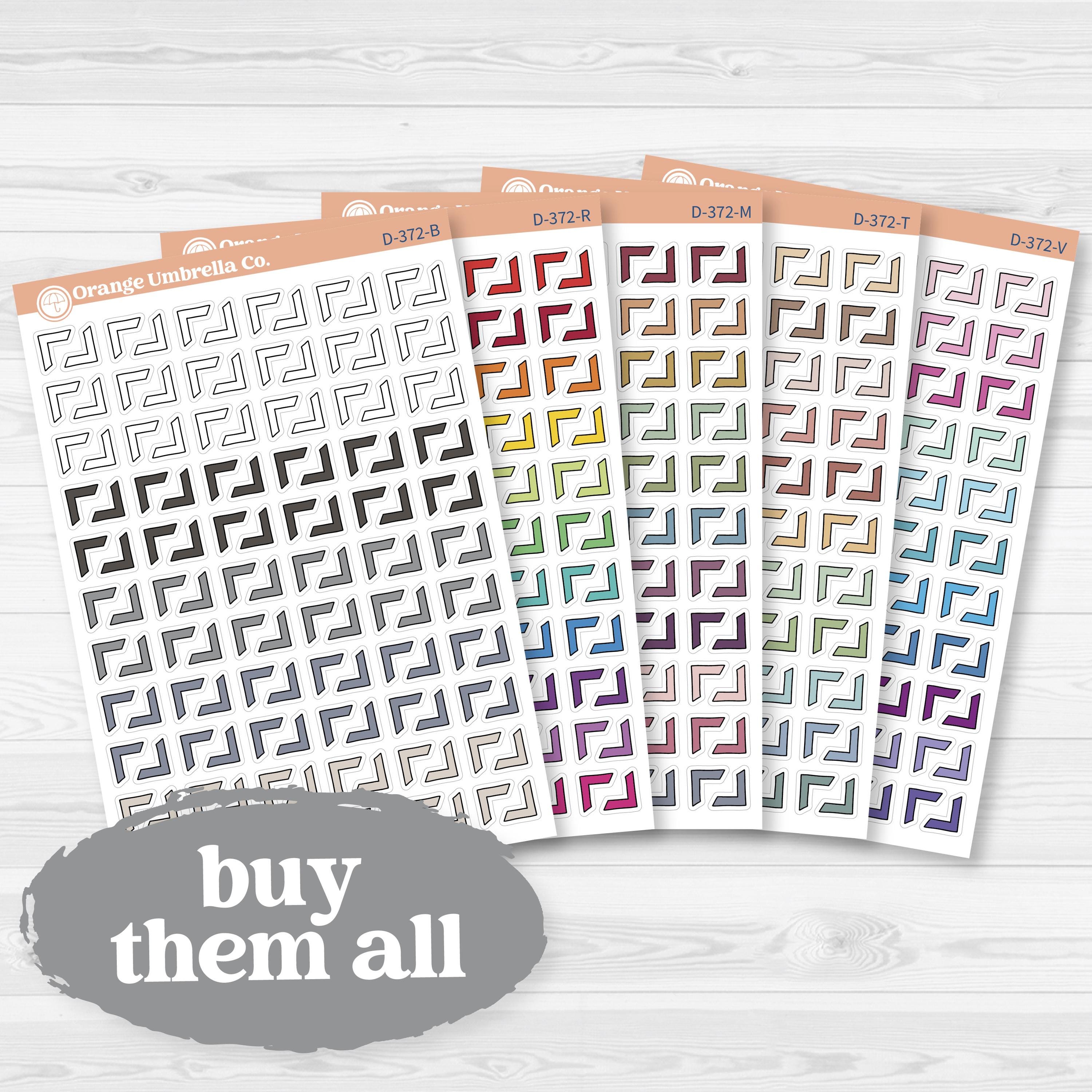 Photo Corner Decorative Scrapbooking or Planner Stickers | D-372