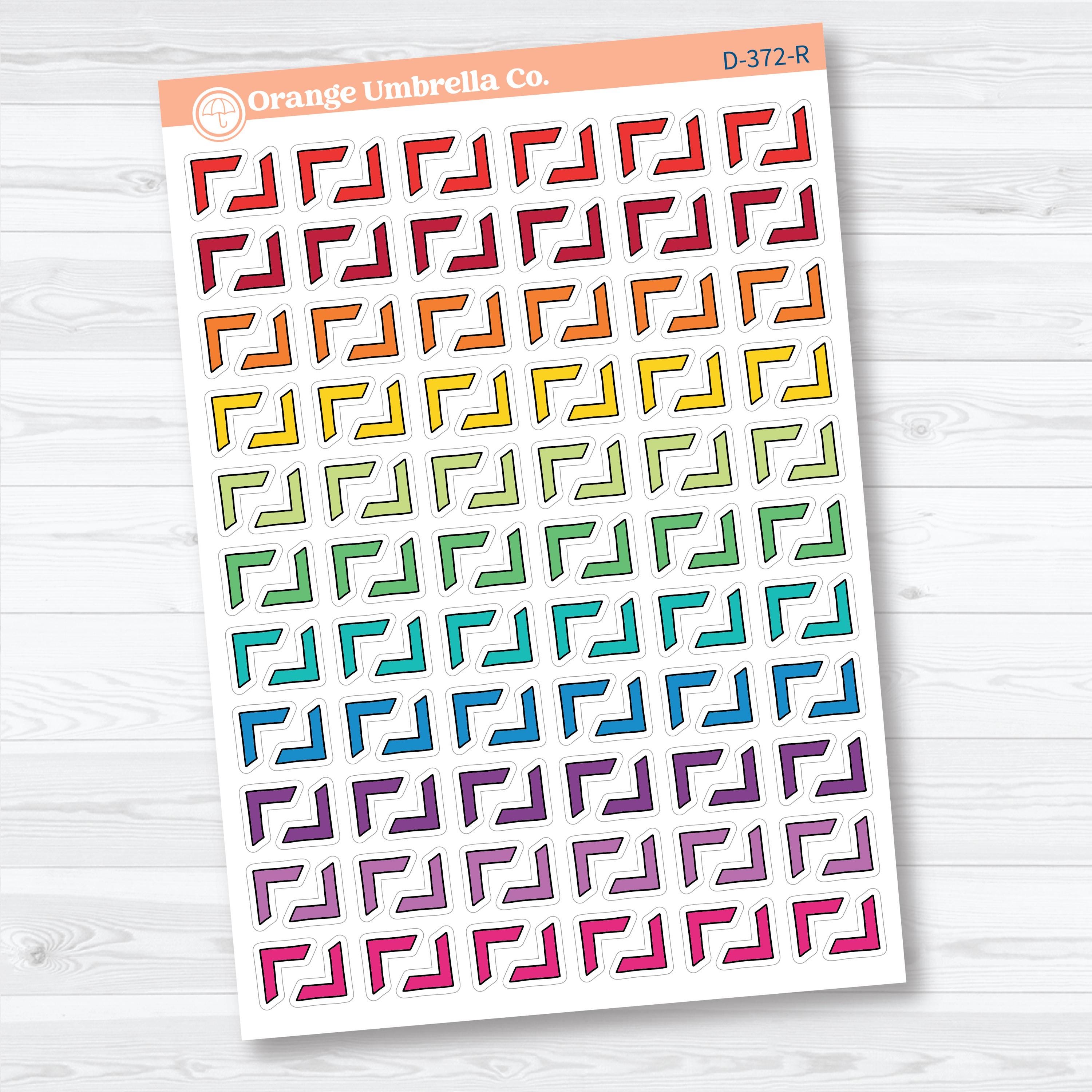 Photo Corner Decorative Scrapbooking or Planner Stickers | D-372