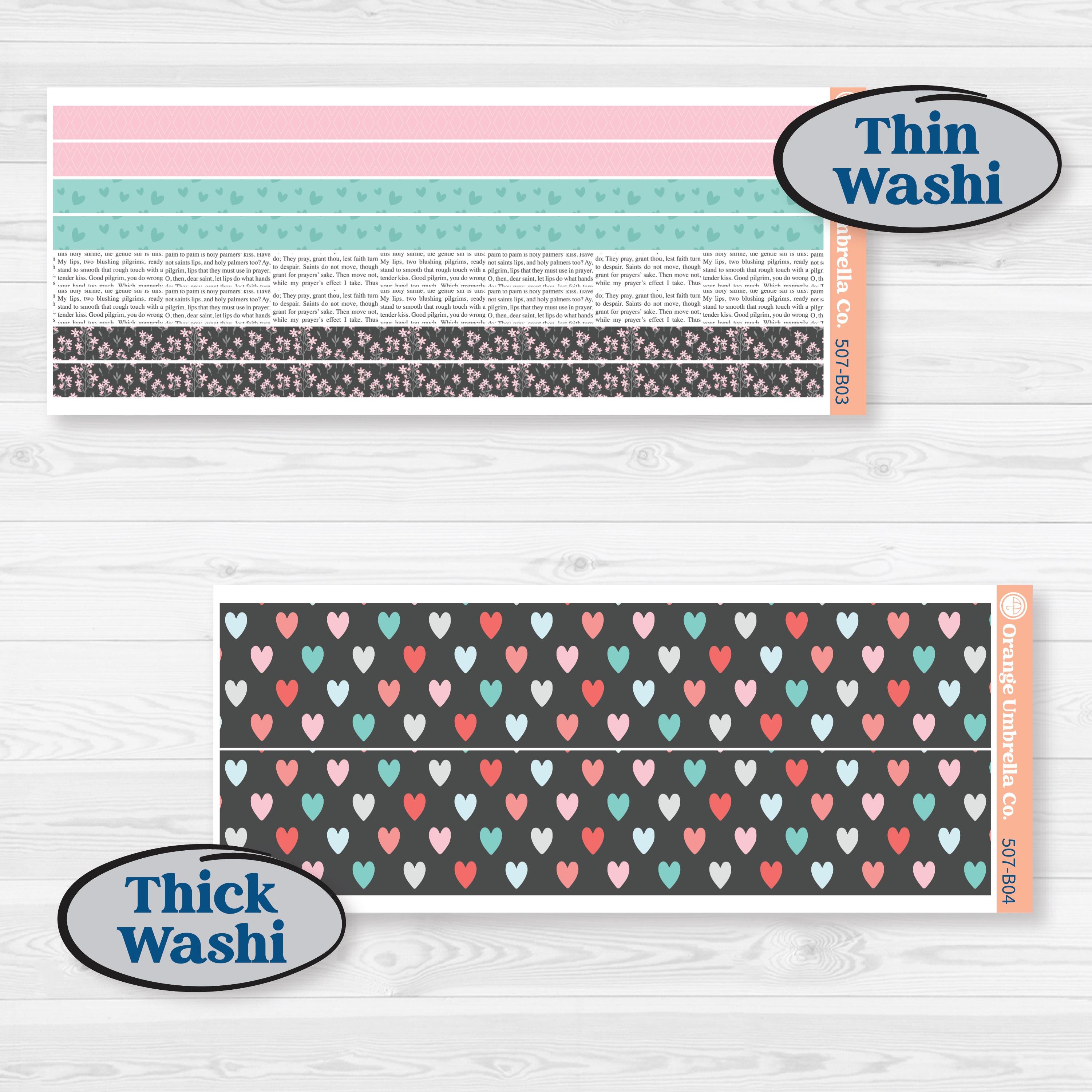 Sweet Valentine Florals | Weekly Add-On Planner Kit Stickers | Call Me Sweetheart | KIT-507-B