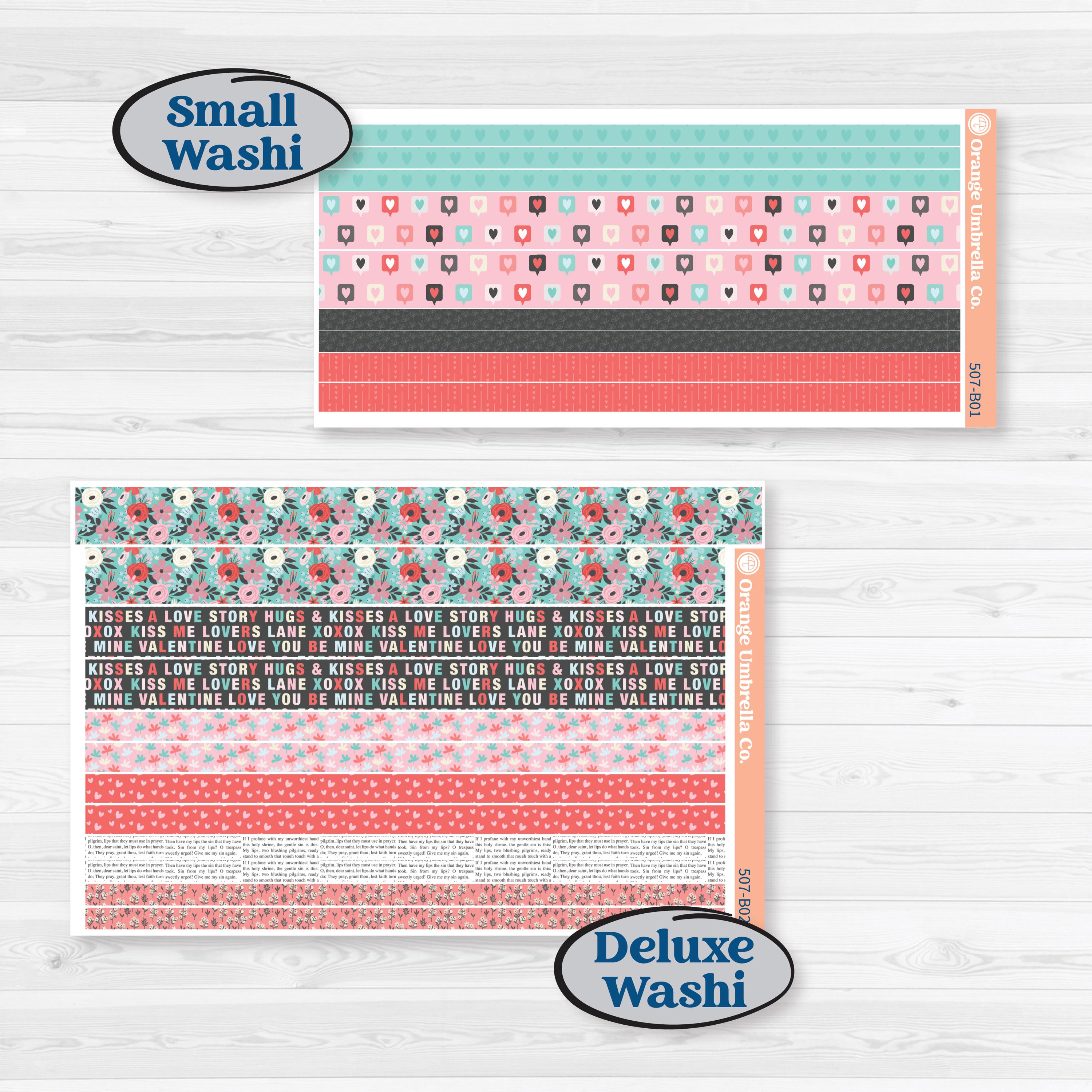 Sweet Valentine Florals | Weekly Add-On Planner Kit Stickers | Call Me Sweetheart | KIT-507-B