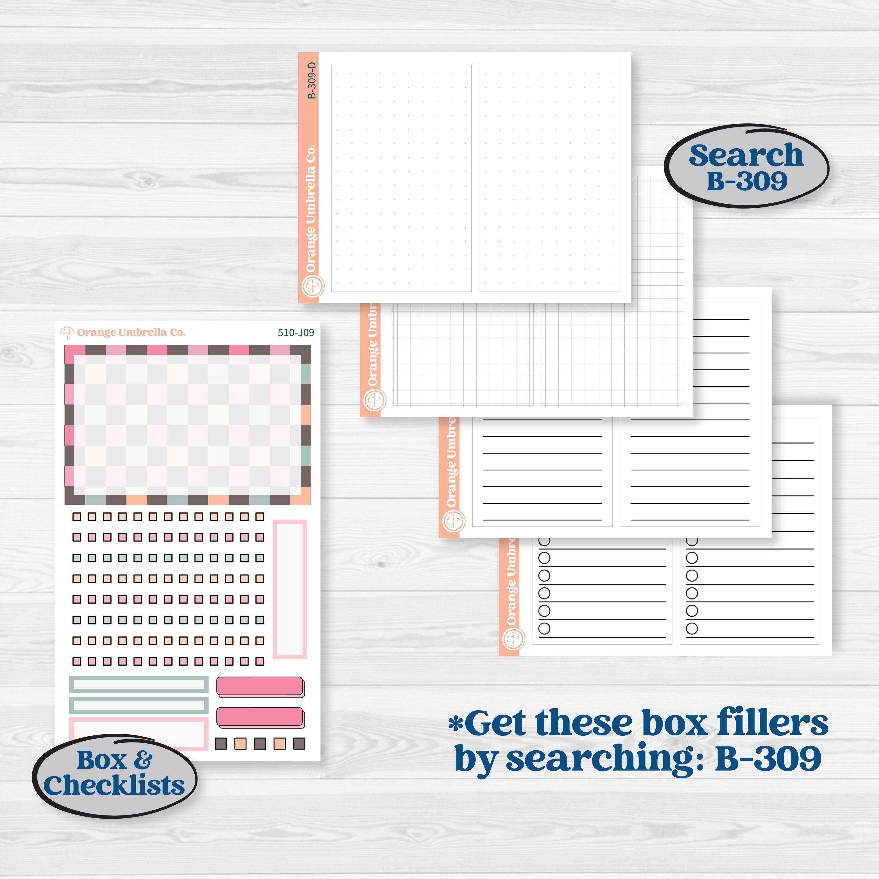 Soft Pink Florals | A5 Daily Duo Planner Kit Stickers | I Pick You | KIT-510-J