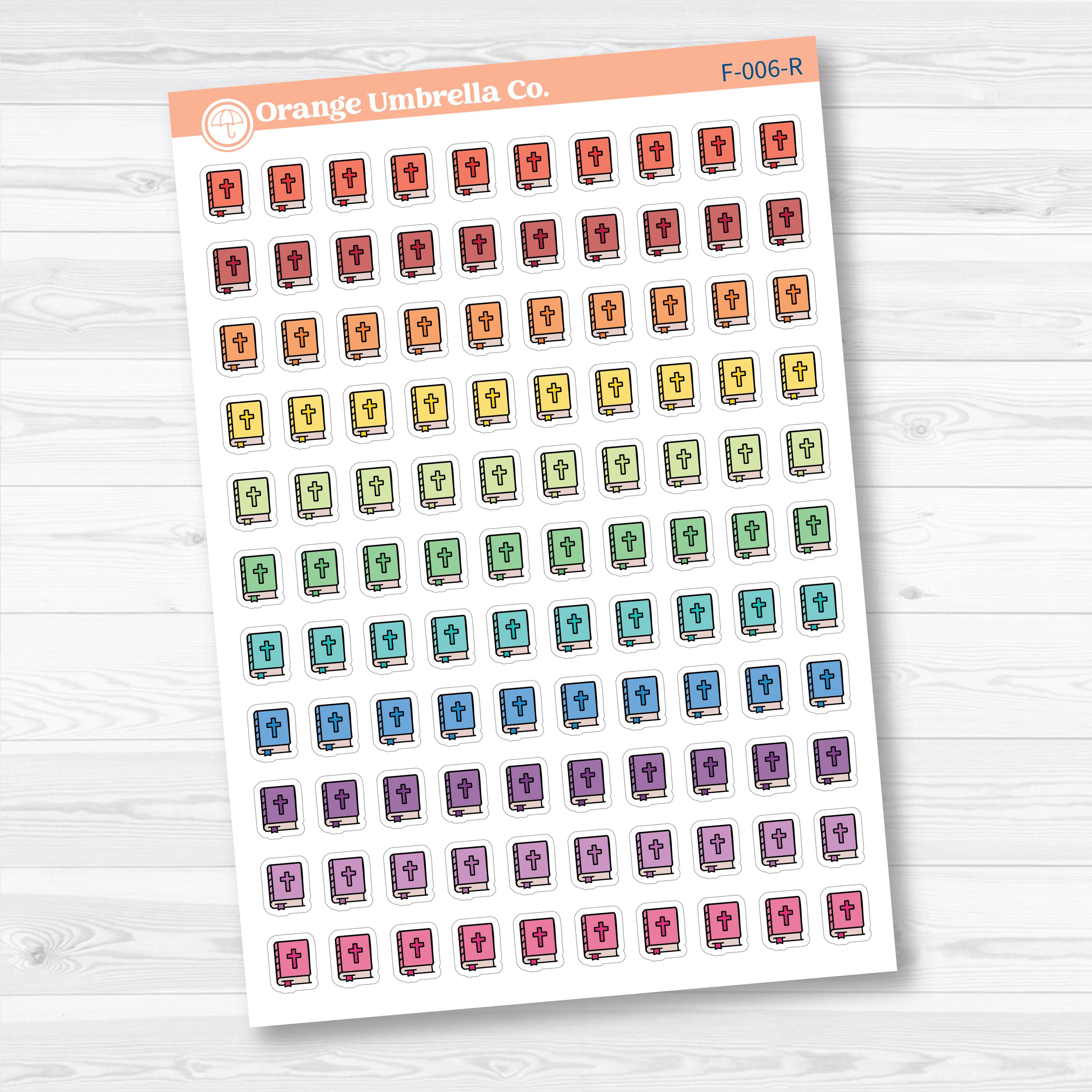 Bible Study & Church Icons | Planner Stickers | F-006