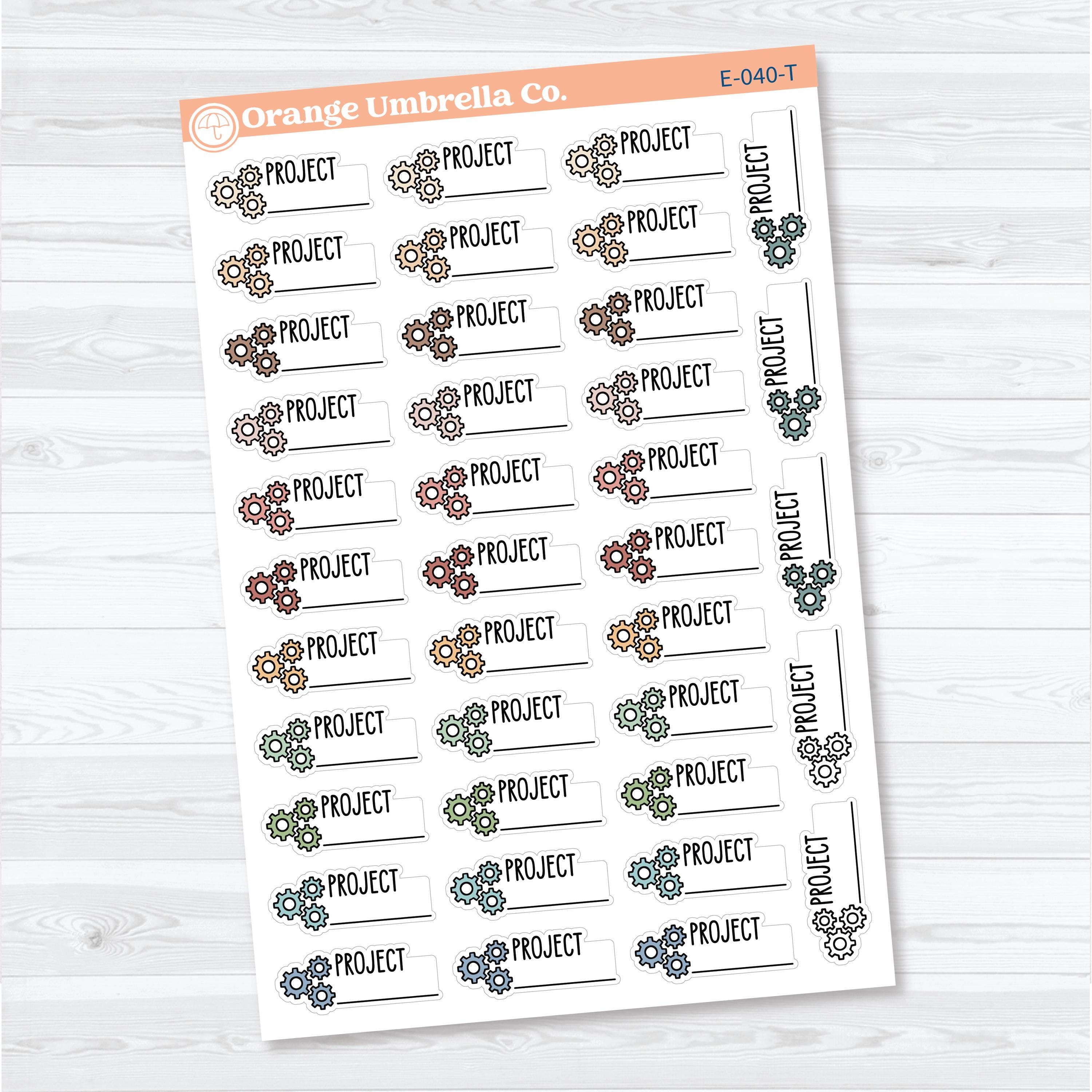 Project Event Labels | Planner Stickers | E-040