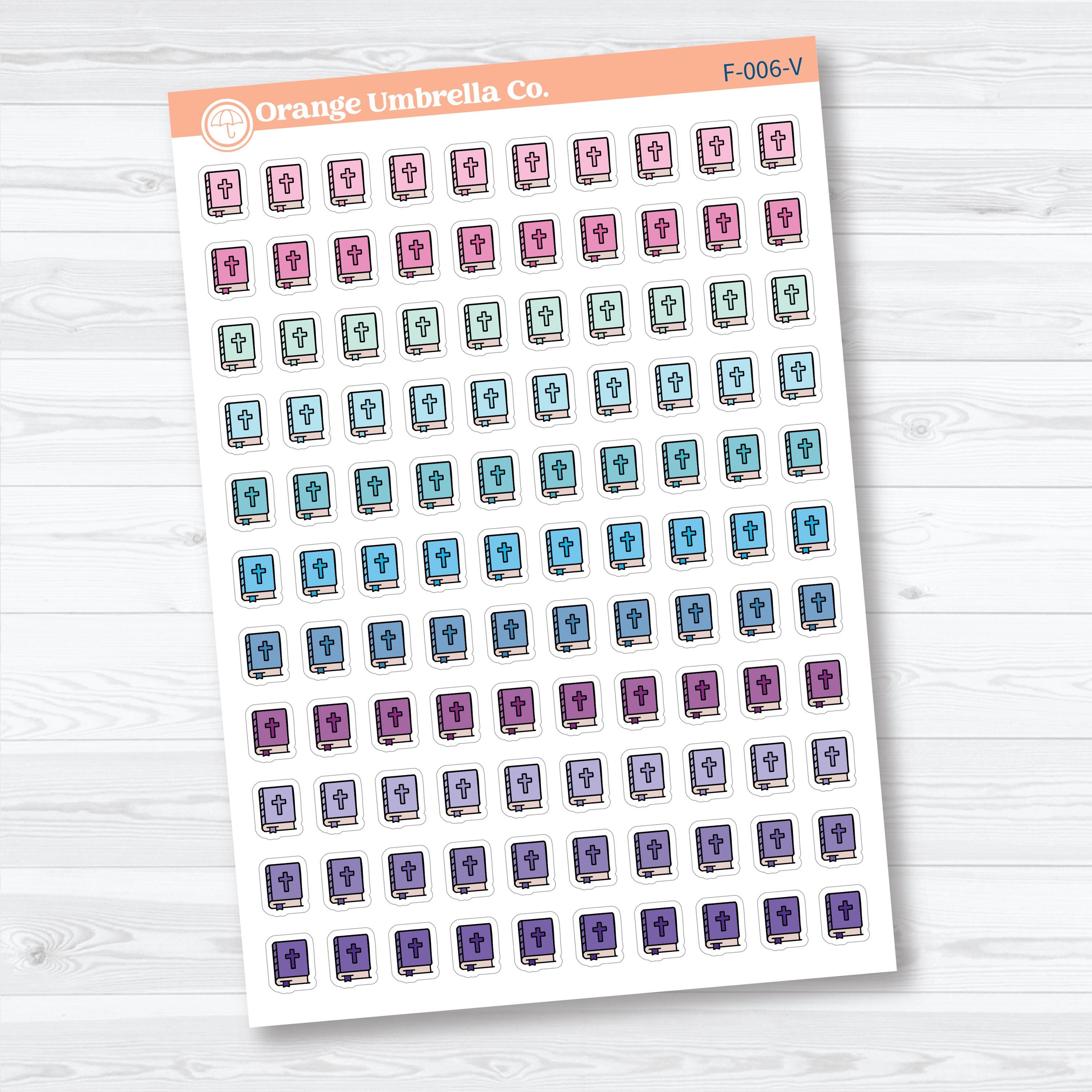 Bible Study & Church Icons | Planner Stickers | F-006