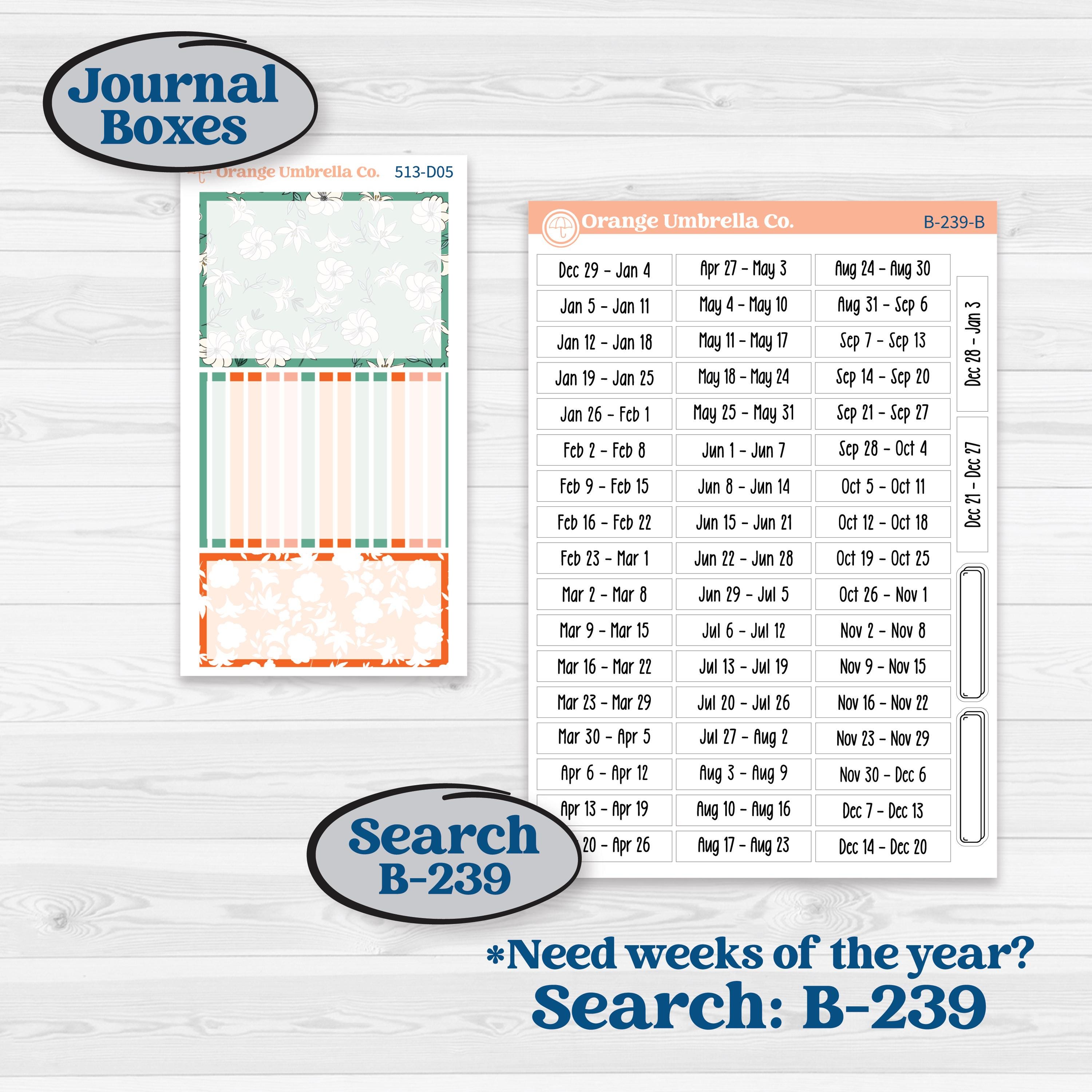 Playful March Florals | Journaling or Scrapbooking Kit | Creative Junk Journal Planner Stickers | Millie | KIT-512-D