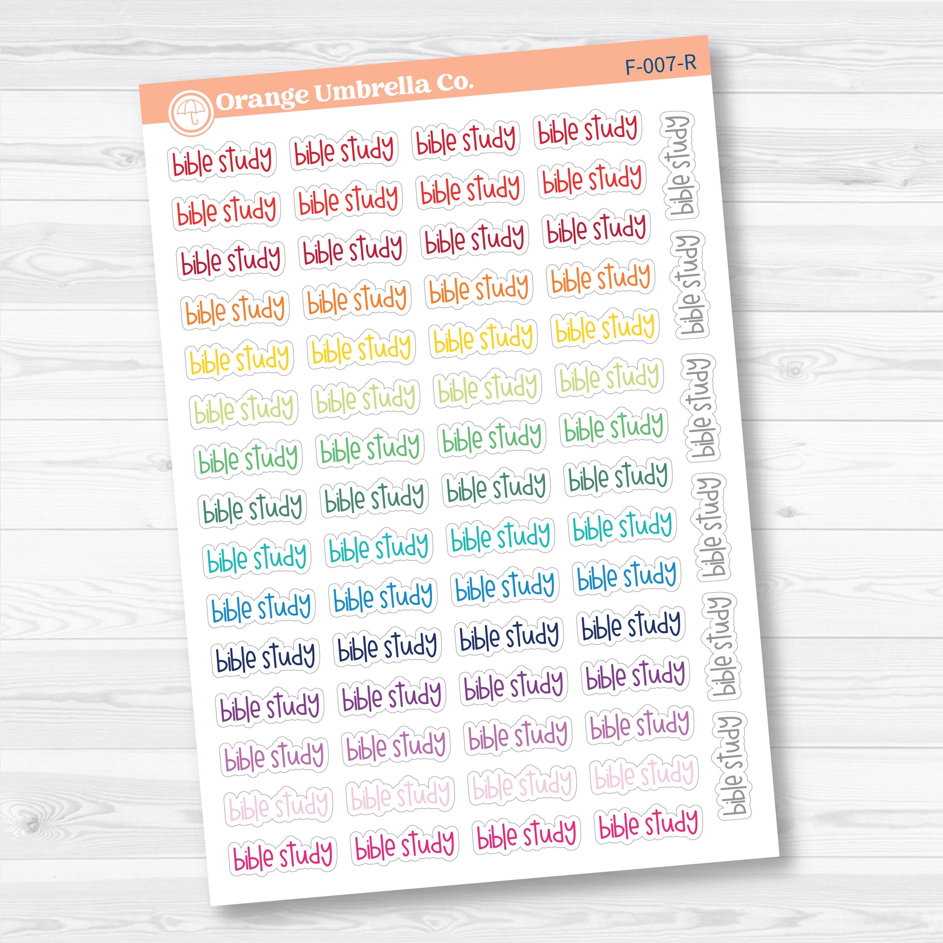 Bible Study Script Stickers | Faith Based Planner & Bible Journaling Stickers | F-007