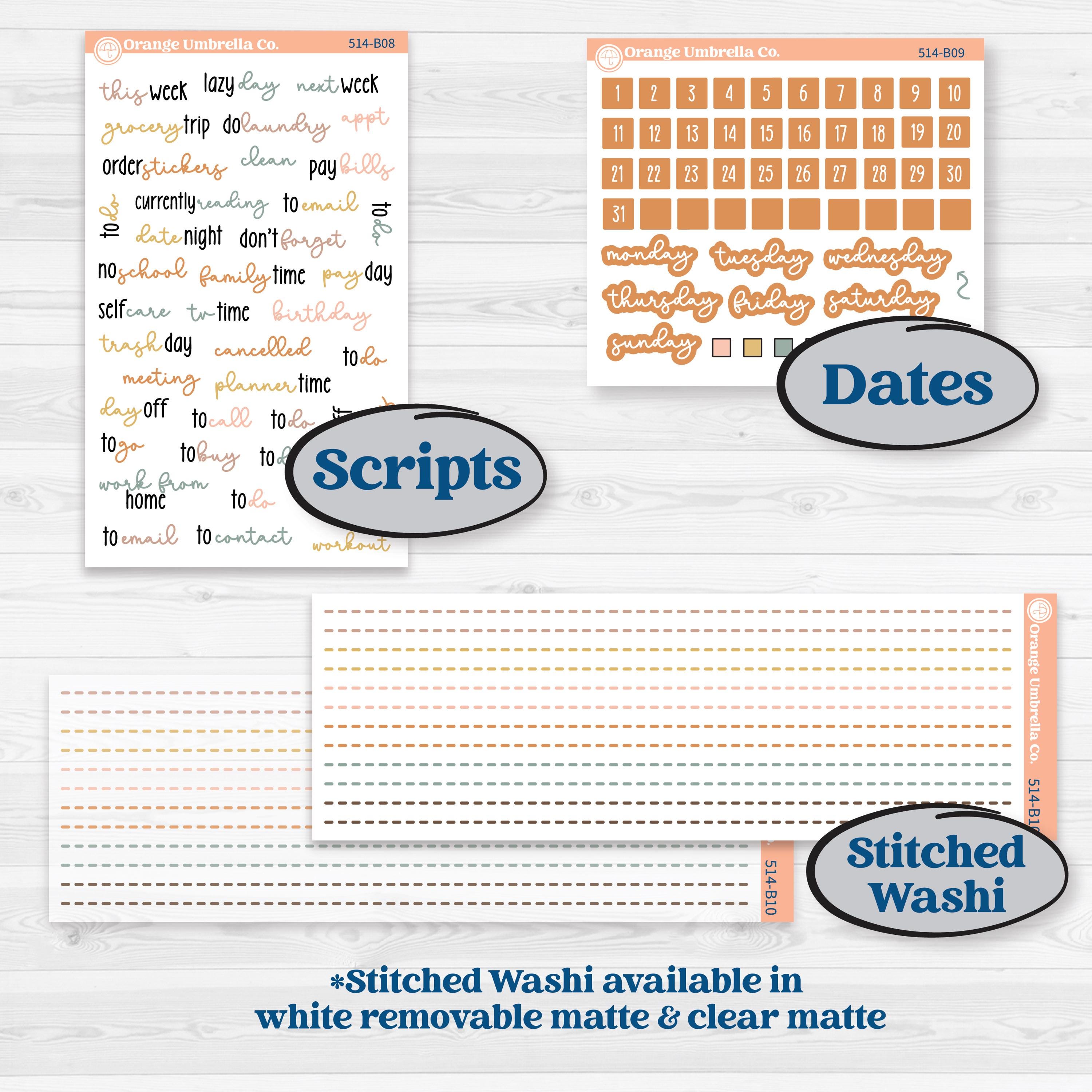 Early Spring Florals | Weekly Add-On Planner Kit Stickers | Grow | KIT-514-B
