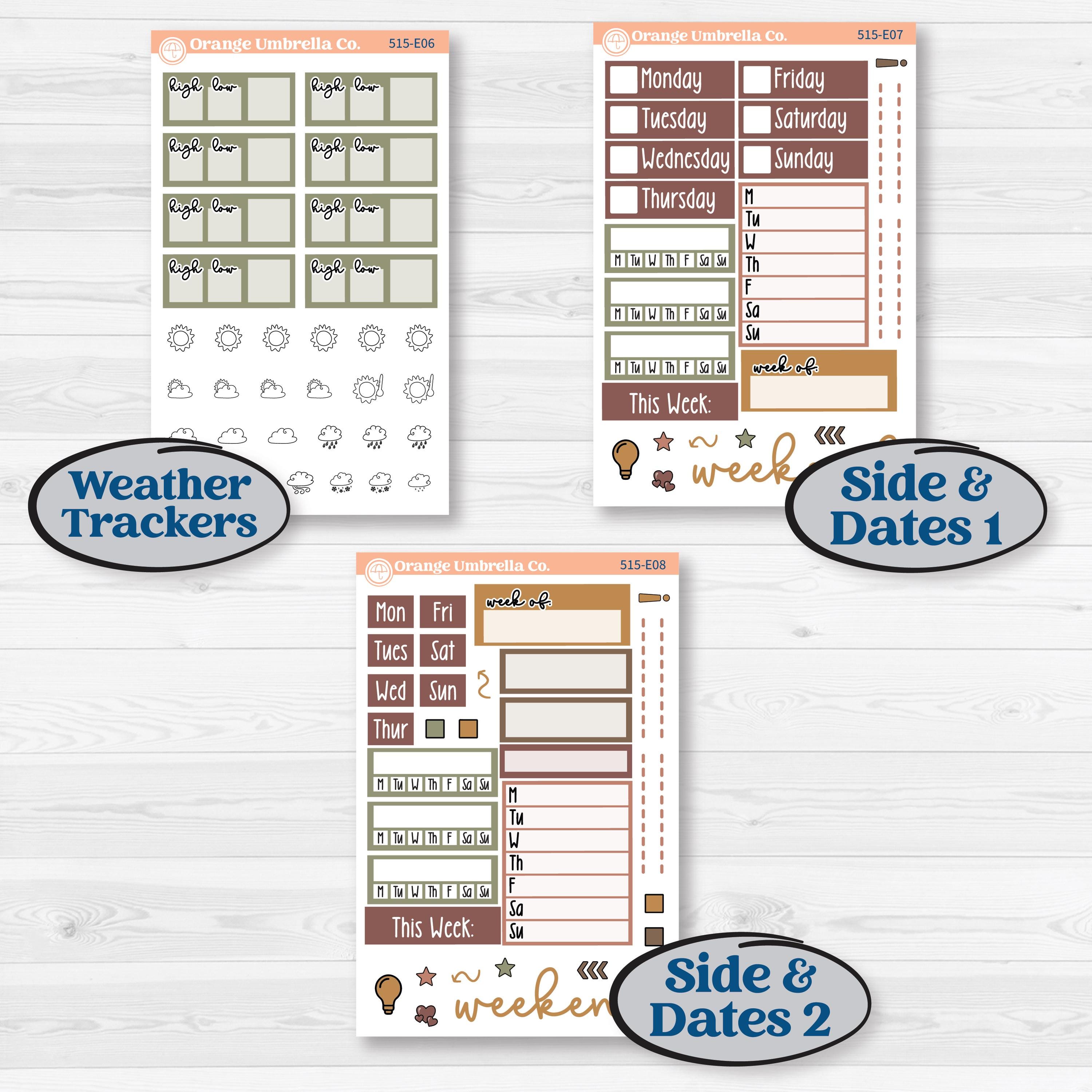 Houseplants & Plants Kit | Hobonichi Cousin Weekly Daily Planner Kit Stickers | Aloe There | KIT-515-E