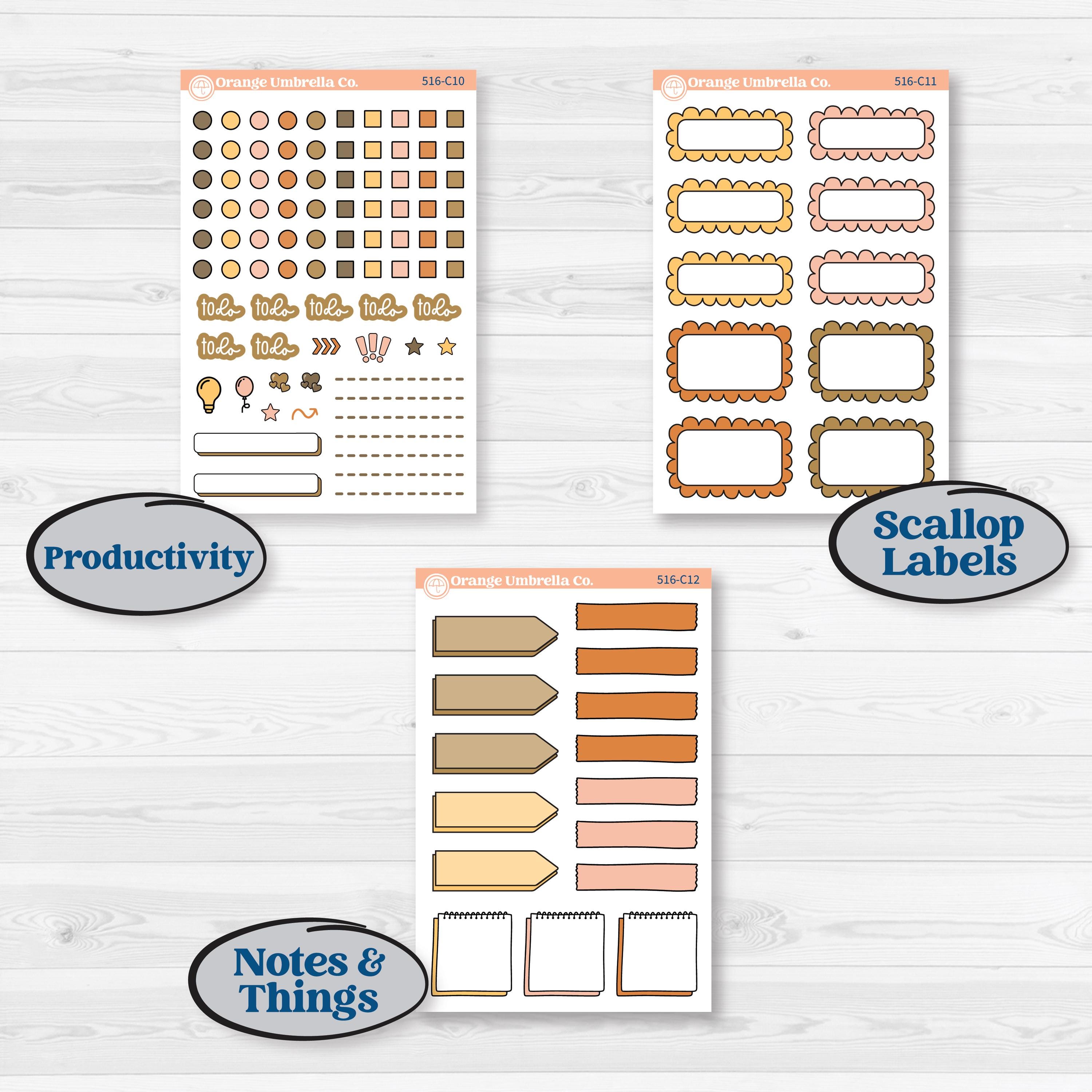 Spring Birds | Weekly Add-On Labels Planner Kit Stickers | Nectar | KIT-516-C