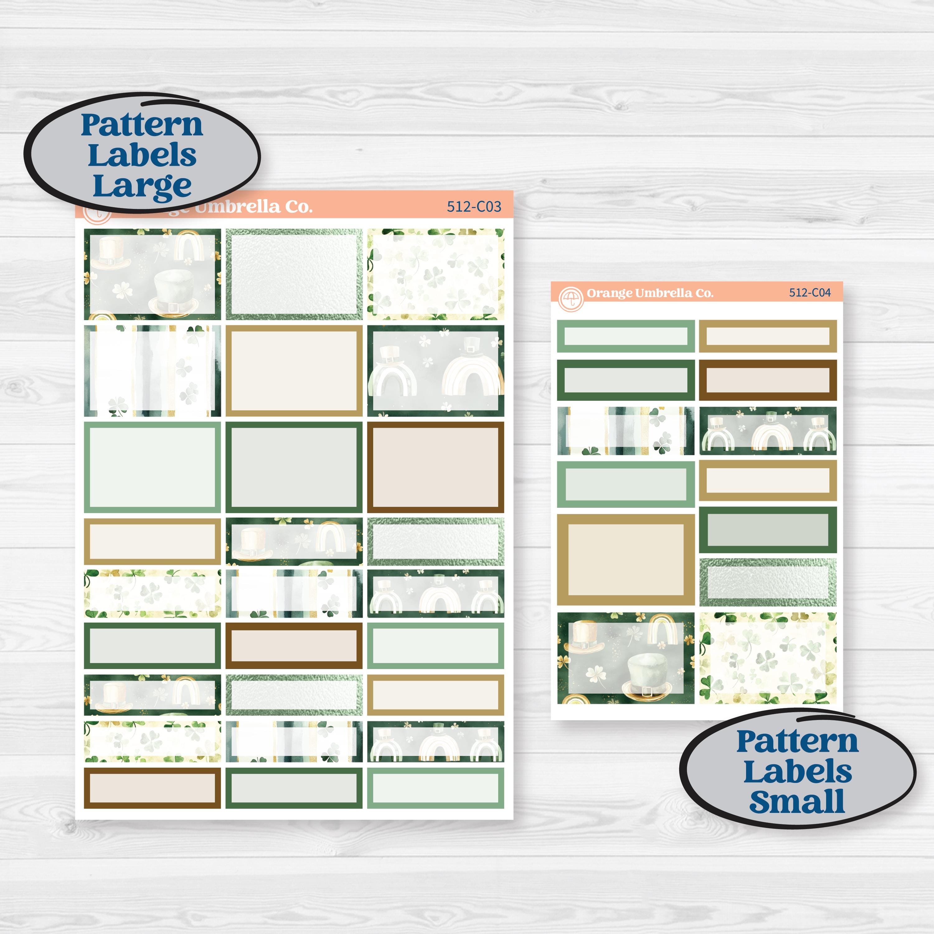 St. Patrick’s Day | Weekly Add-On Labels Planner Kit Stickers | Emerald Isle | KIT-512-C